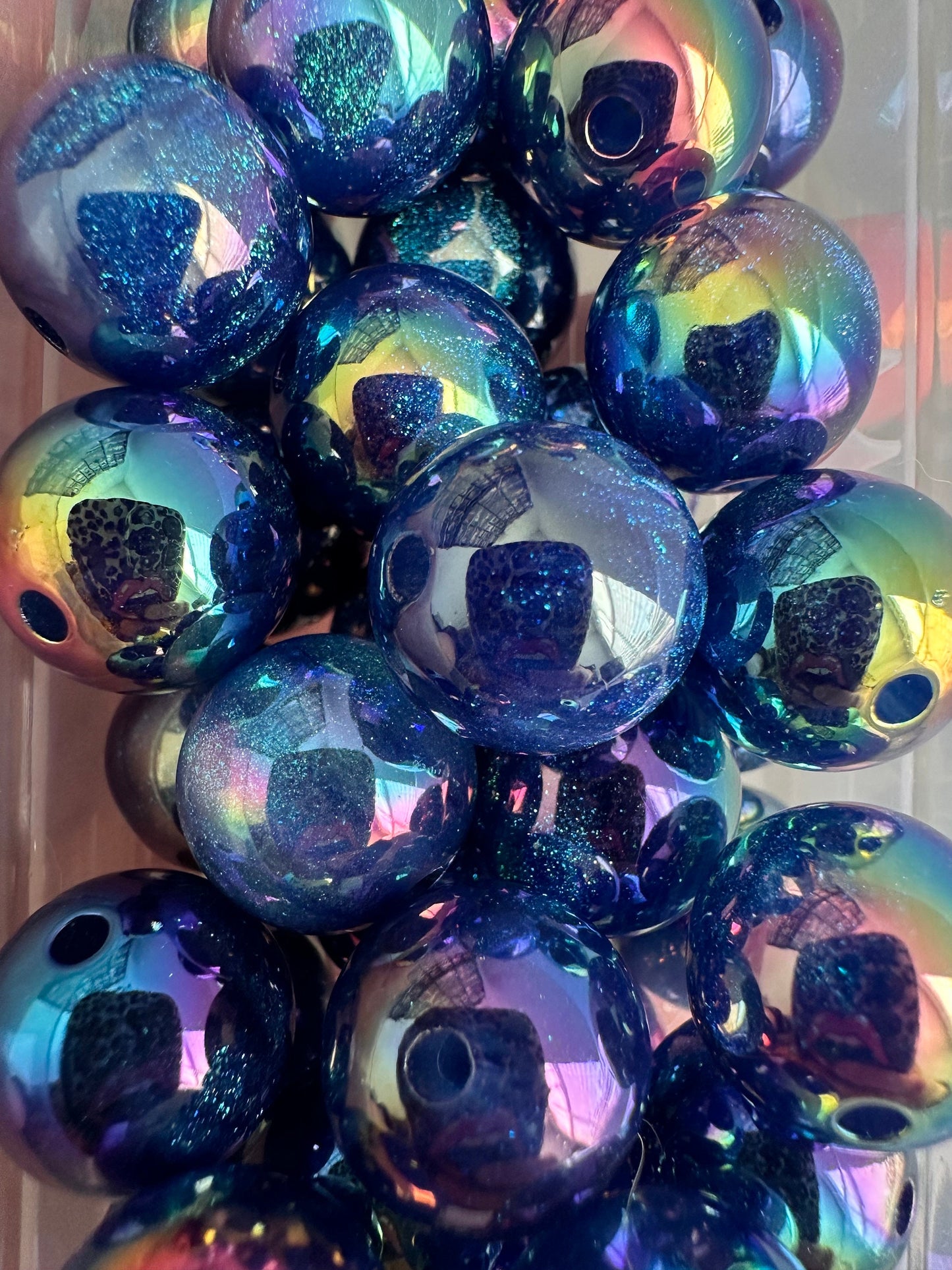 Glitter galaxy beads included/fancy Bead/ beadable pen/ keychain bead/assorted colors