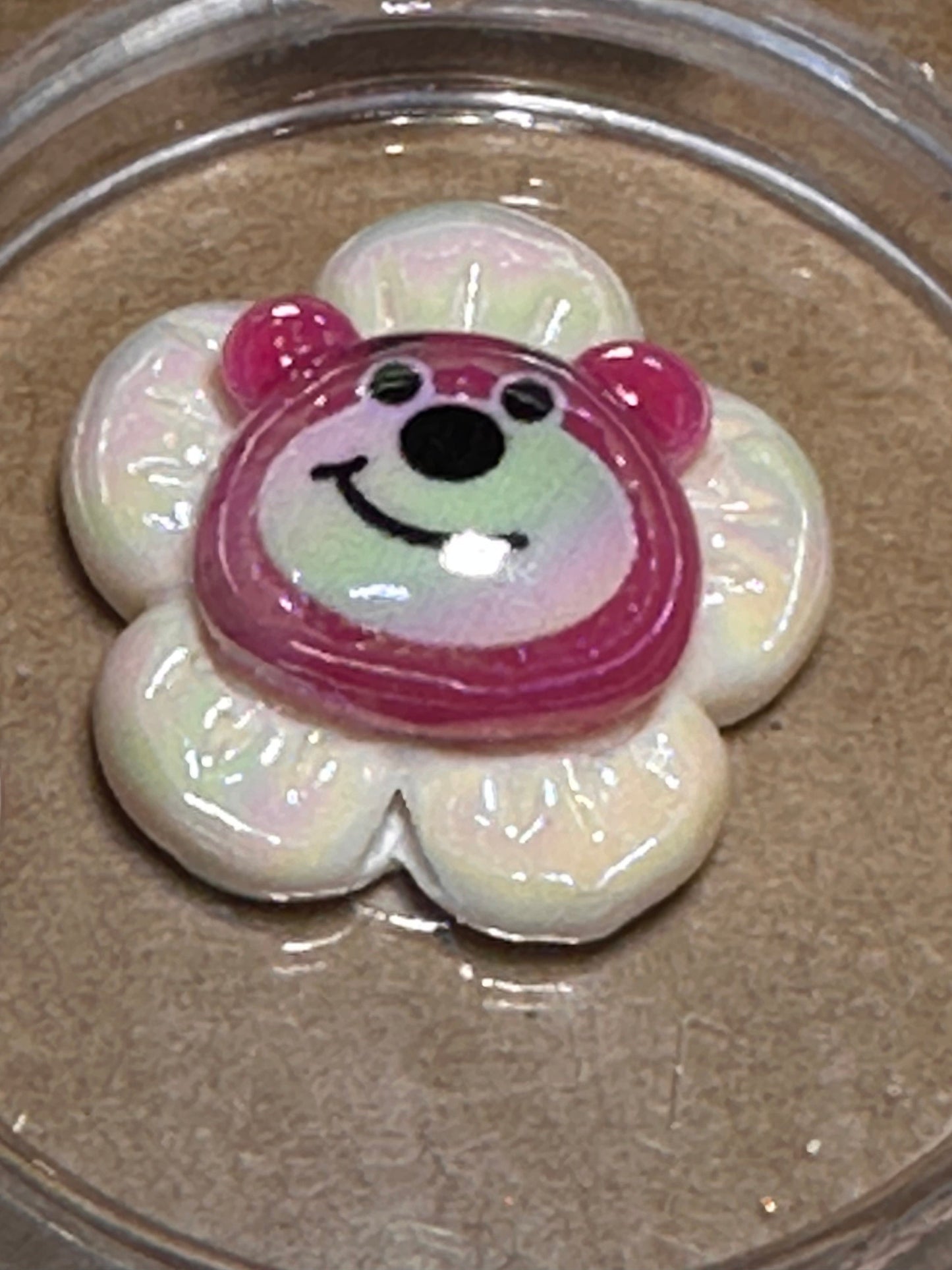 Bear acrylic beads / pen beading beads/ bling beads/ keychain beads/ DIY/ Five (5) included