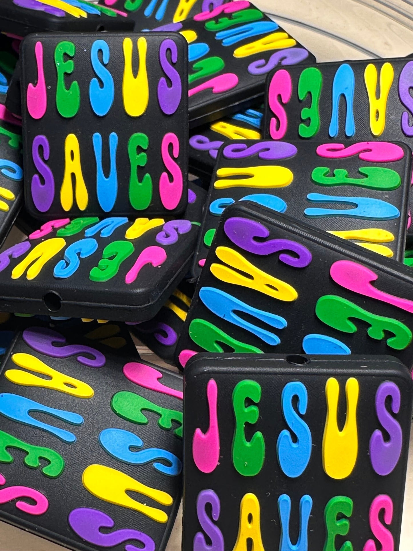 God/ Focal Bead/ beadable pen/ Silicone bead/ keychain bead/Faith/Jesus