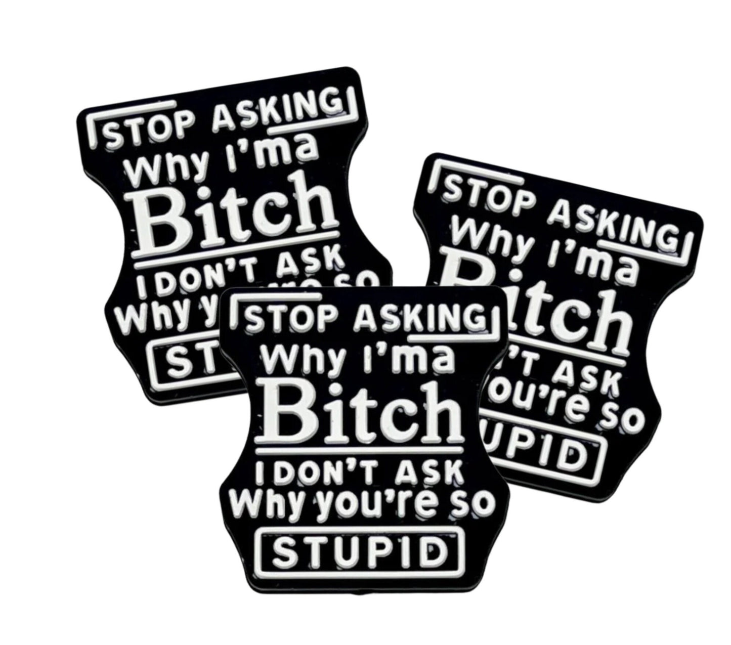 Stop asking me why I am focal bead/beadable pen/ Silicone bead/ keychain bead/