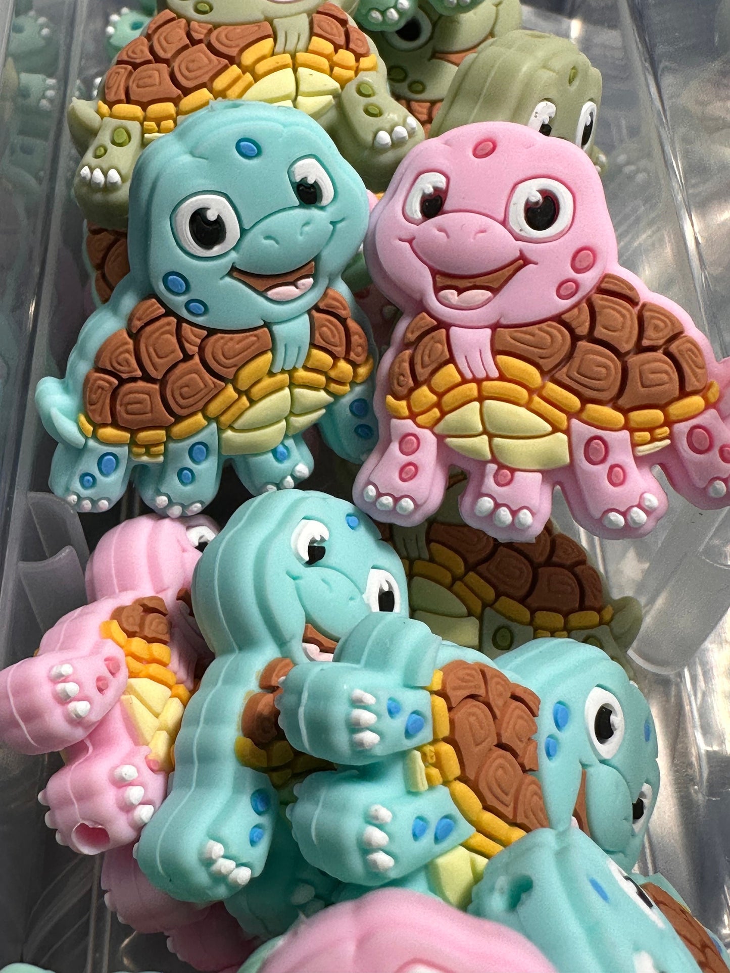 Turtle Focal Bead/ beadable pen/ Silicone bead/ keychain bead/turtle/