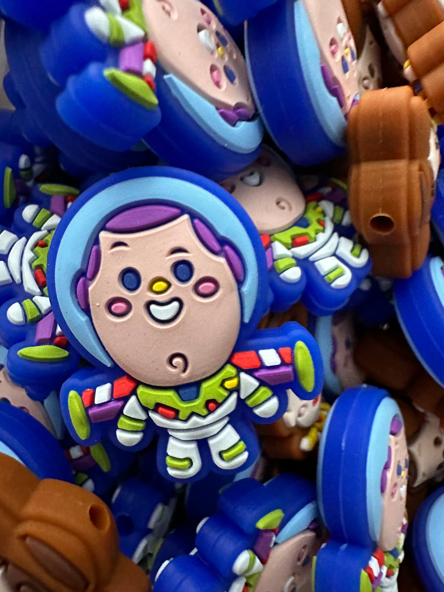 Character/ Focal Bead/ beadable pen/ Silicone bead/ keychain bead/ astronaut / cowboy