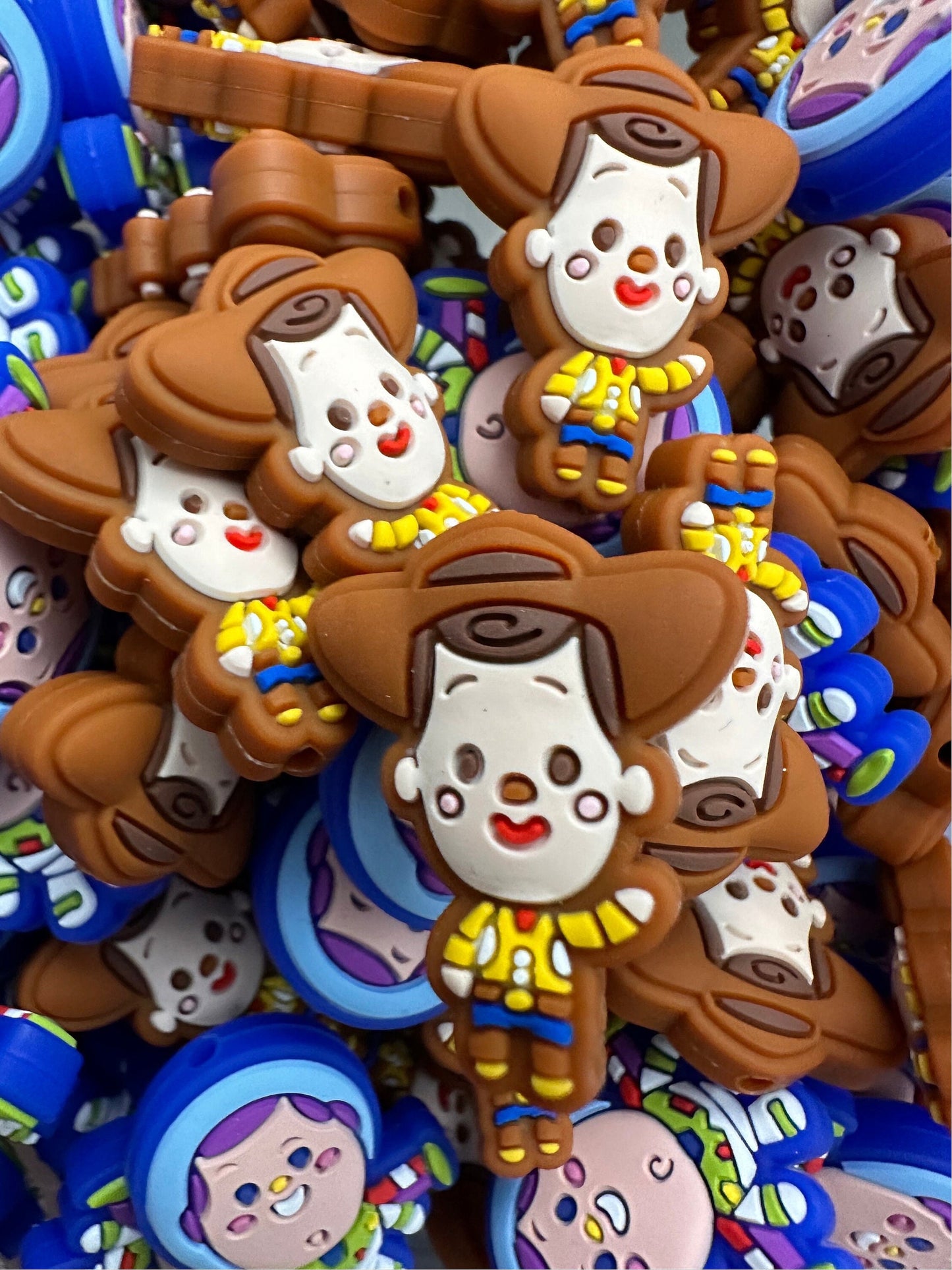 Character/ Focal Bead/ beadable pen/ Silicone bead/ keychain bead/ astronaut / cowboy