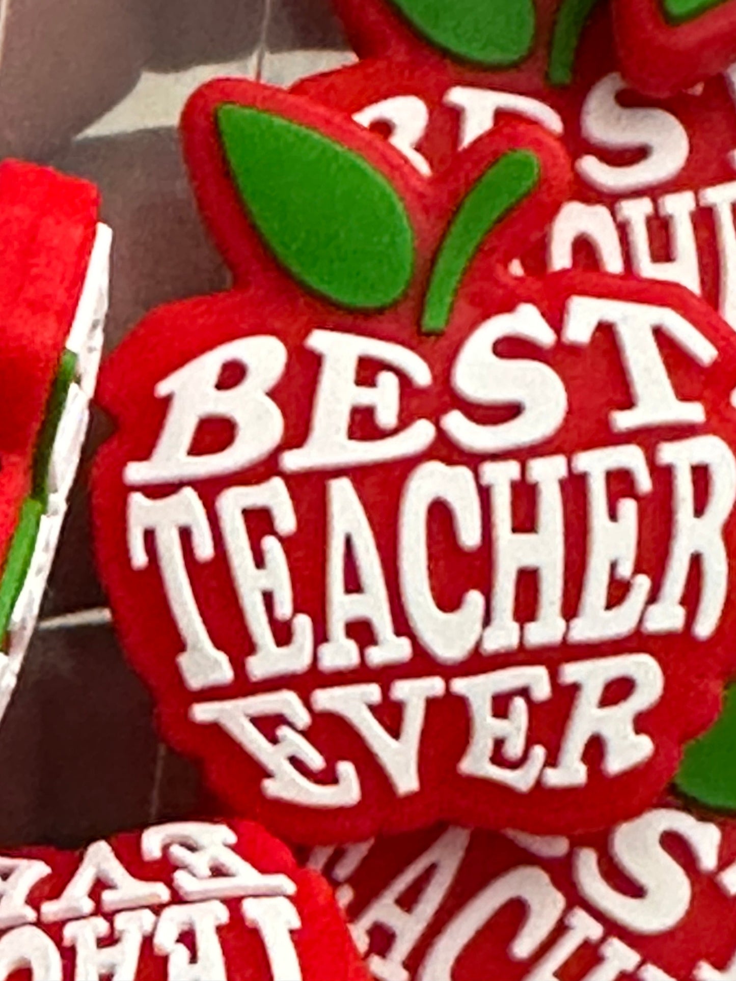 Teacher Focal Bead/ beadable pen/ Silicone bead/ keychain bead/ teach/ best teacher ever