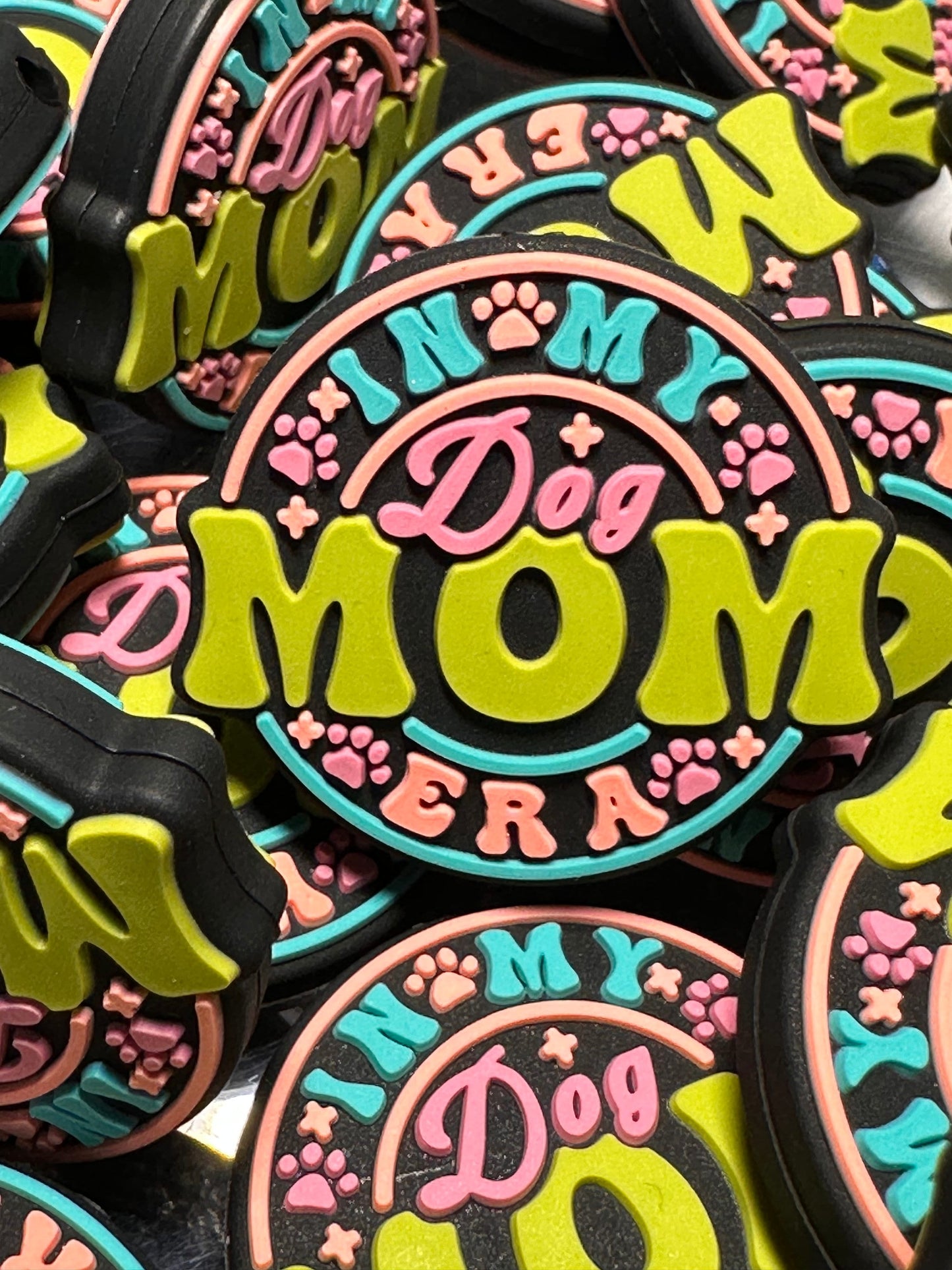 Focal Bead for beadable pen/ Silicone bead/ keychain bead/DIY/ mama/dog mom era