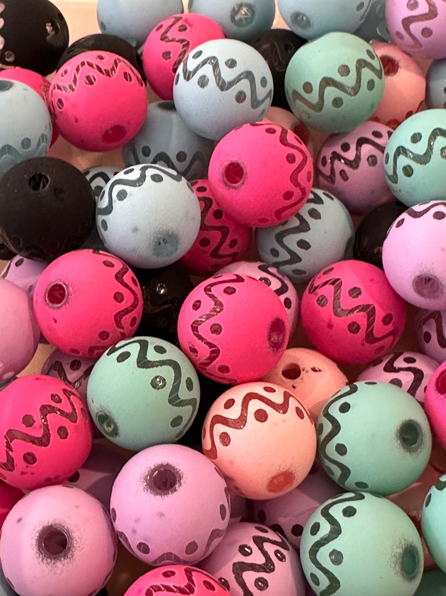 Aztec beads/ Perfect for pen beading /jewelry/ perfect to go with western focals /Ten (10) random color
