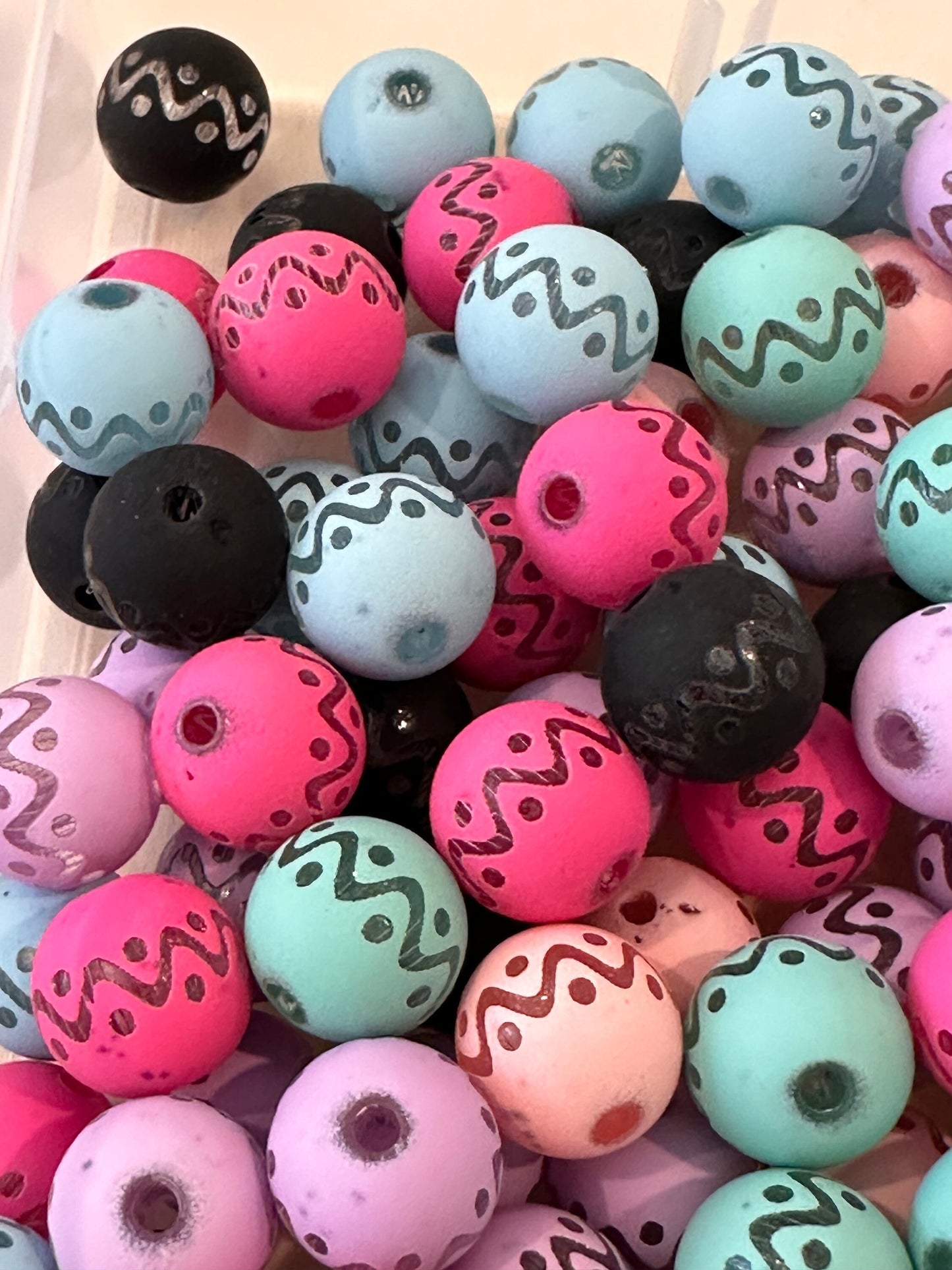 Aztec beads/ Perfect for pen beading /jewelry/ perfect to go with western focals /Ten (10) random color