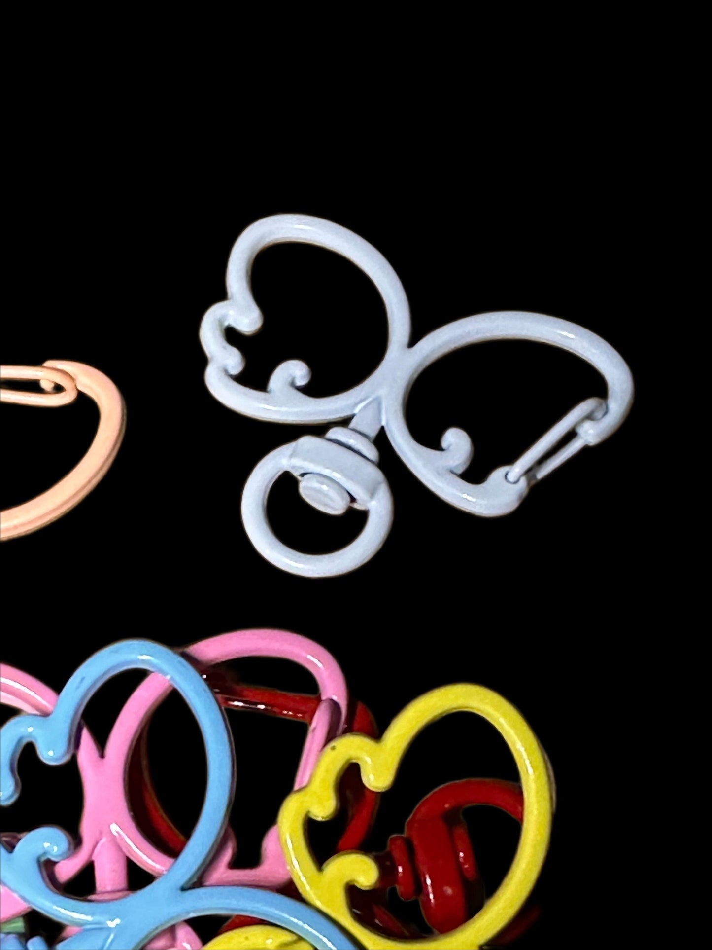 Butterfly keychain clasp/ key ring/ key holder/5 pieces included