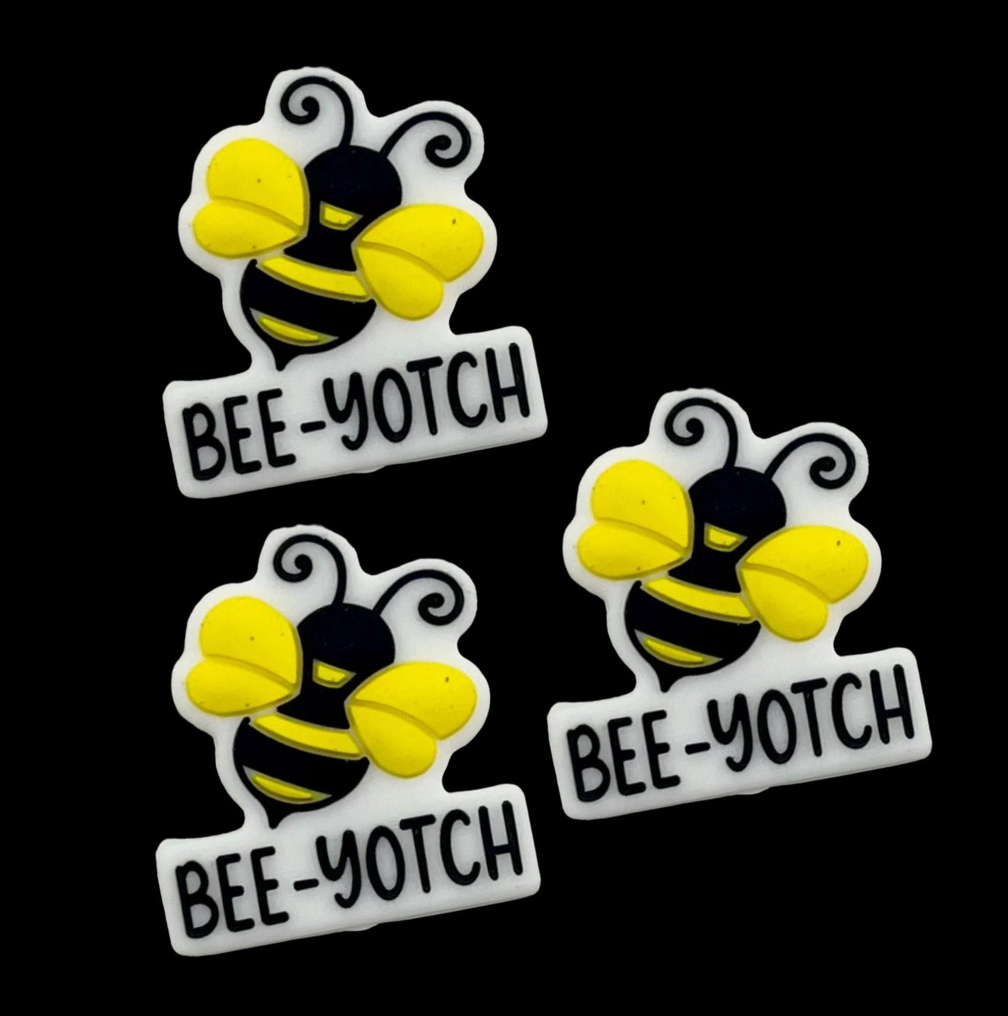 Bee Focal Bead/ beadable pen/ Silicone bead/ keychain bead/