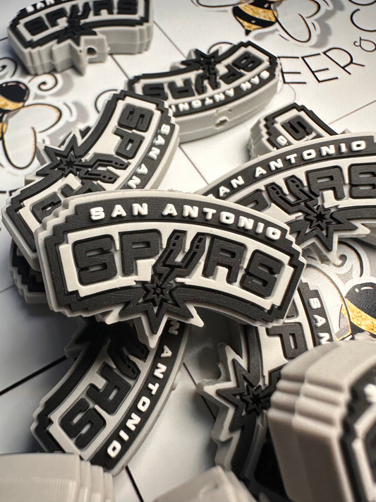 San Antonio Spurs focal bead/ Basketball