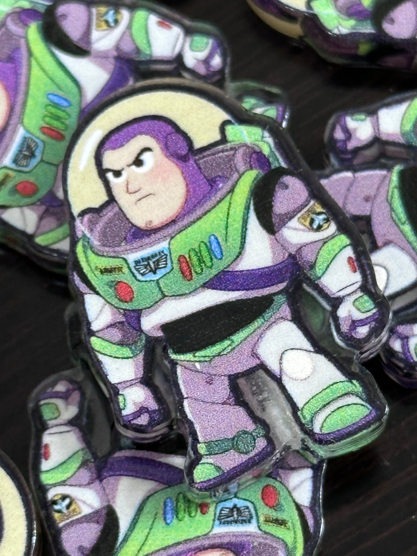 Flying astronaut in suit acrylic focal bead- set of 2/ focal bead/ pen beading / keychain bead