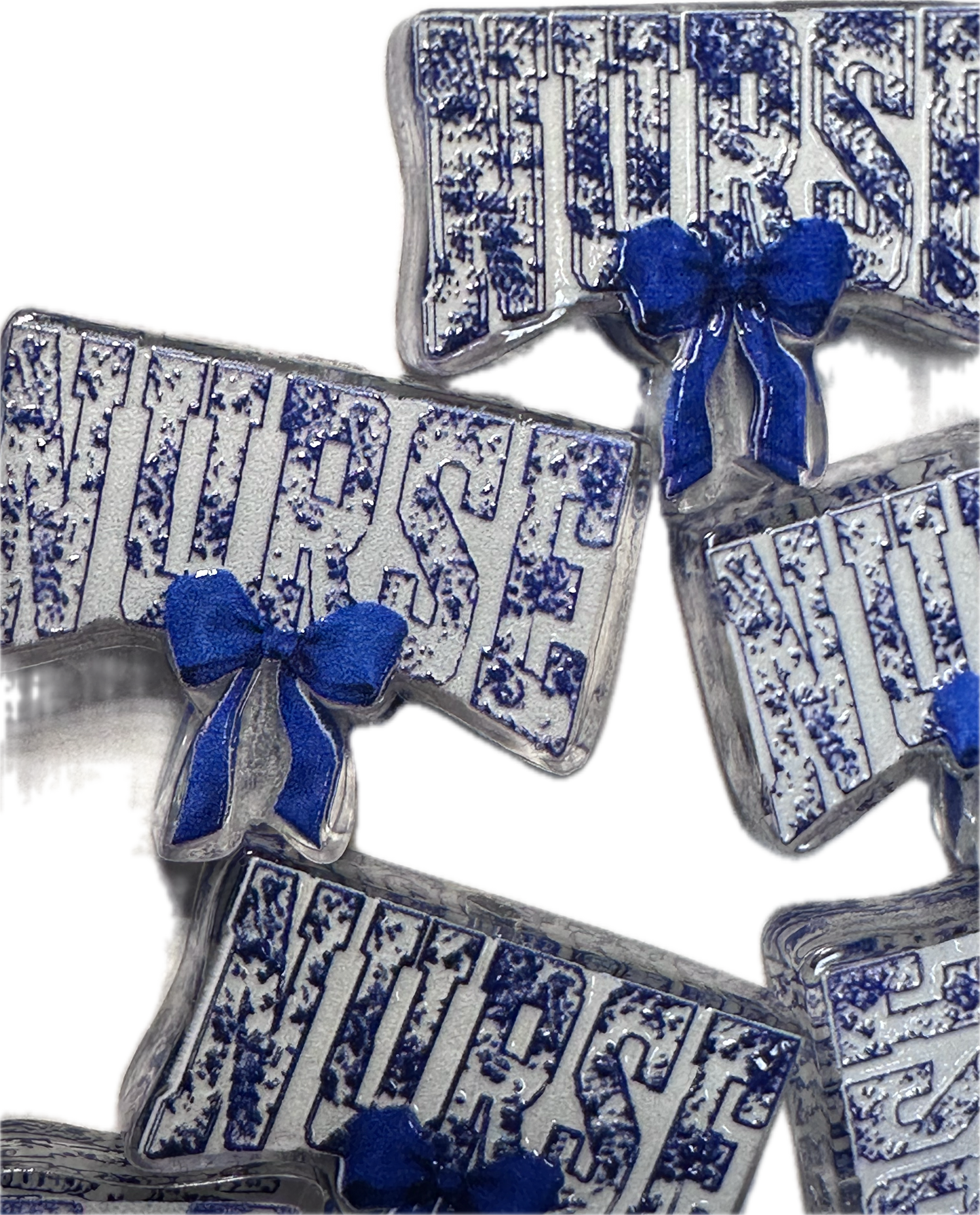 Nurse acrylic focal bead- set of 2/ focal bead/ pen beading / keychain bead/