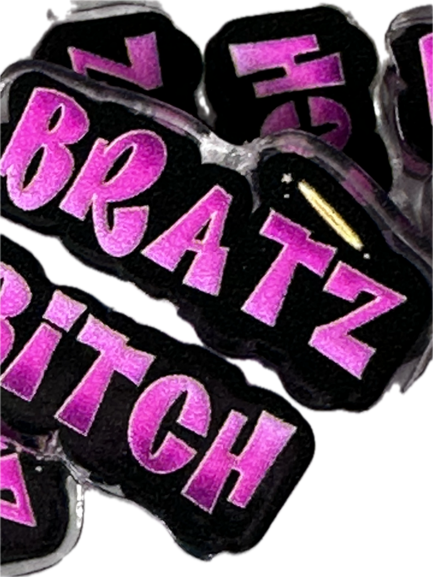 Brat acrylic focal bead- set of 2/ focal bead/ pen beading / keychain bead