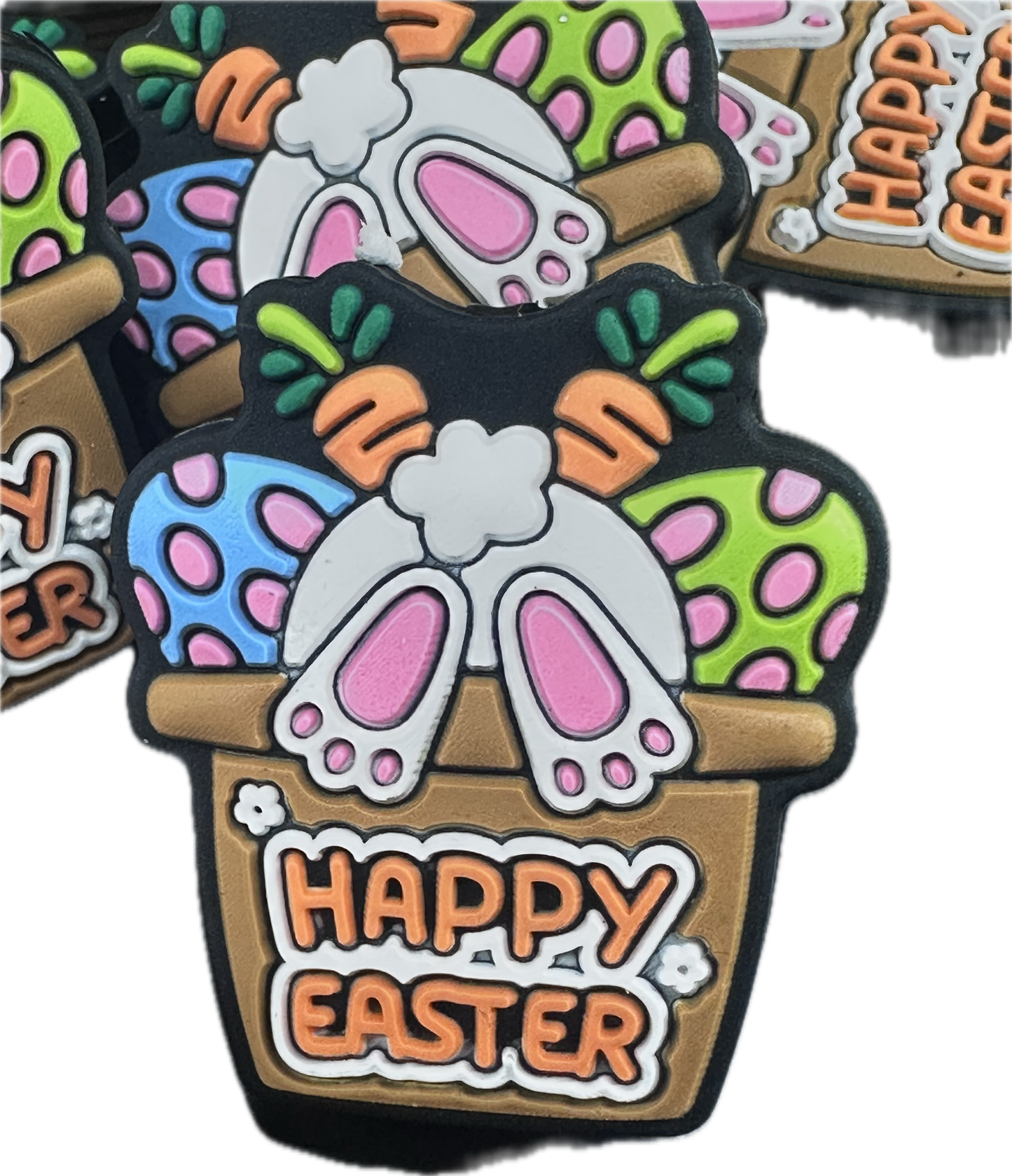 Easter bunny in truck focal bead/ silicone bead/ pen beading/ DIY/ Easter egg/ bunny ears