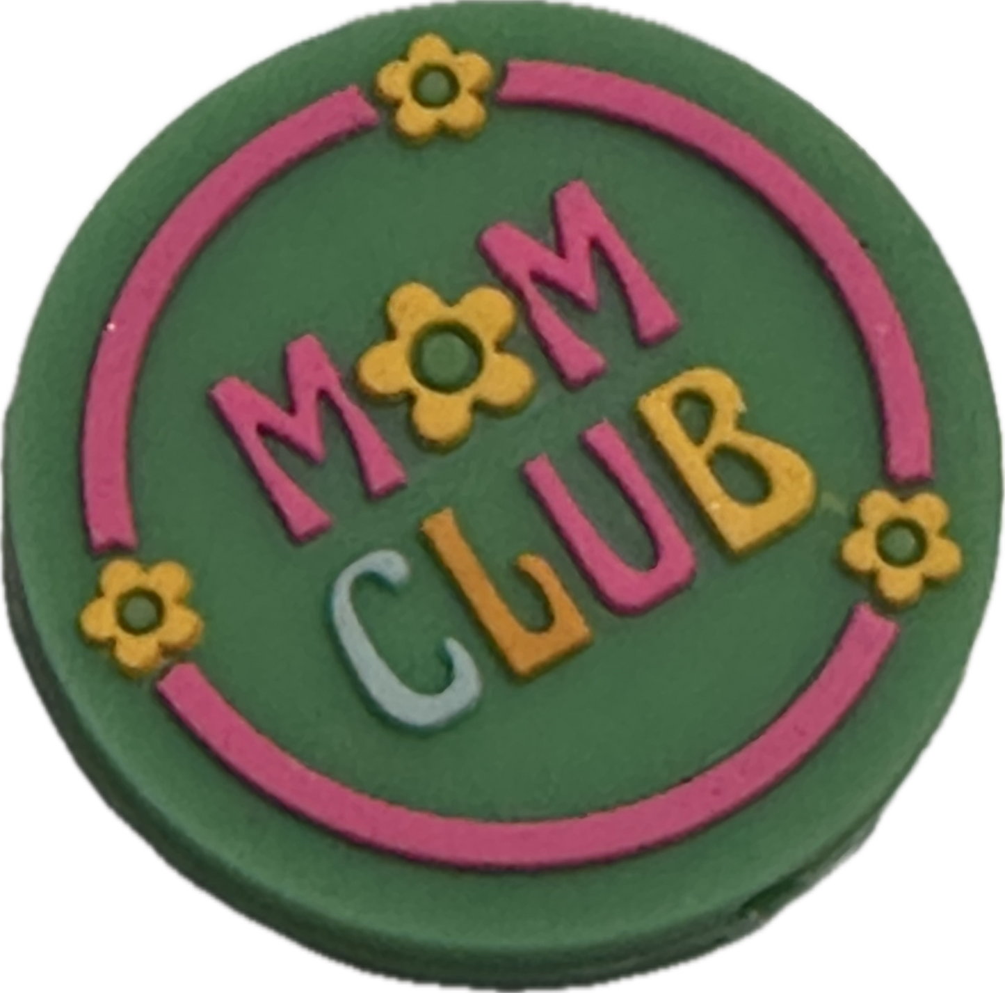 Moms Club / mama Focal Bead/ for beadable pen/ Silicone  bead/keychain bead/ round shaped/ Mothers Day/ new mom