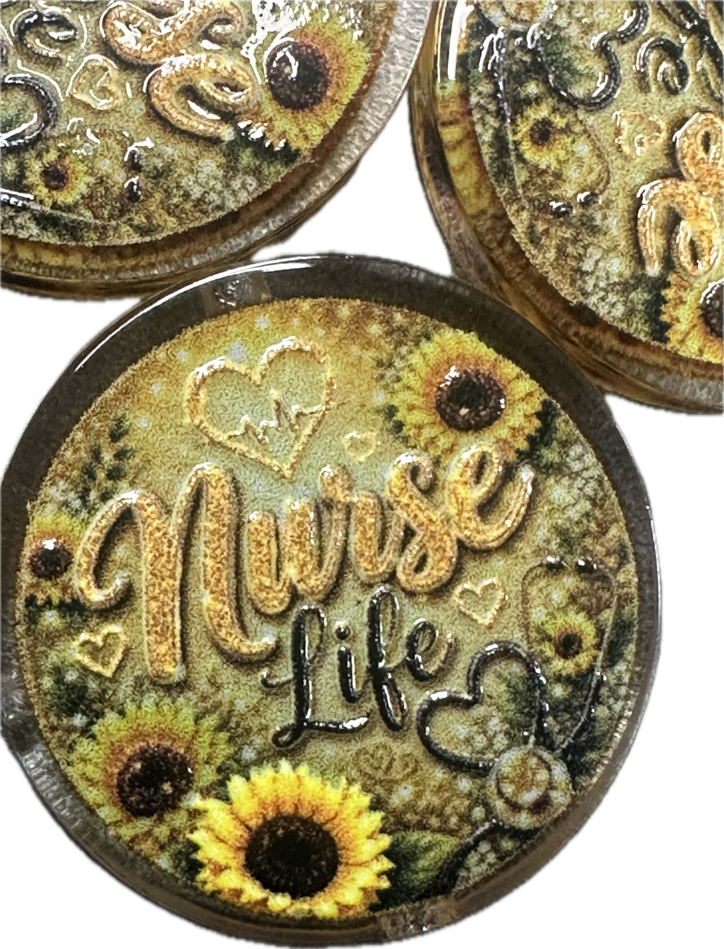 Nurse Life acrylic focal bead- set of 2/ focal bead/ pen beading / keychain bead/