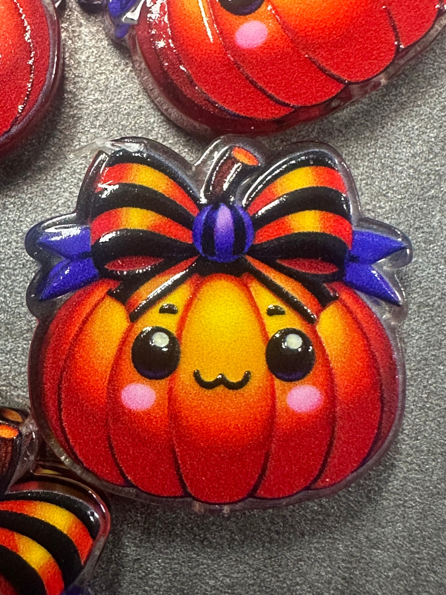 Halloween acrylic focal bead- set of 2/ focal bead/ pen beading / keychain bead/
