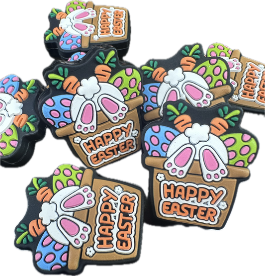 Easter bunny in truck focal bead/ silicone bead/ pen beading/ DIY/ Easter egg/ bunny ears