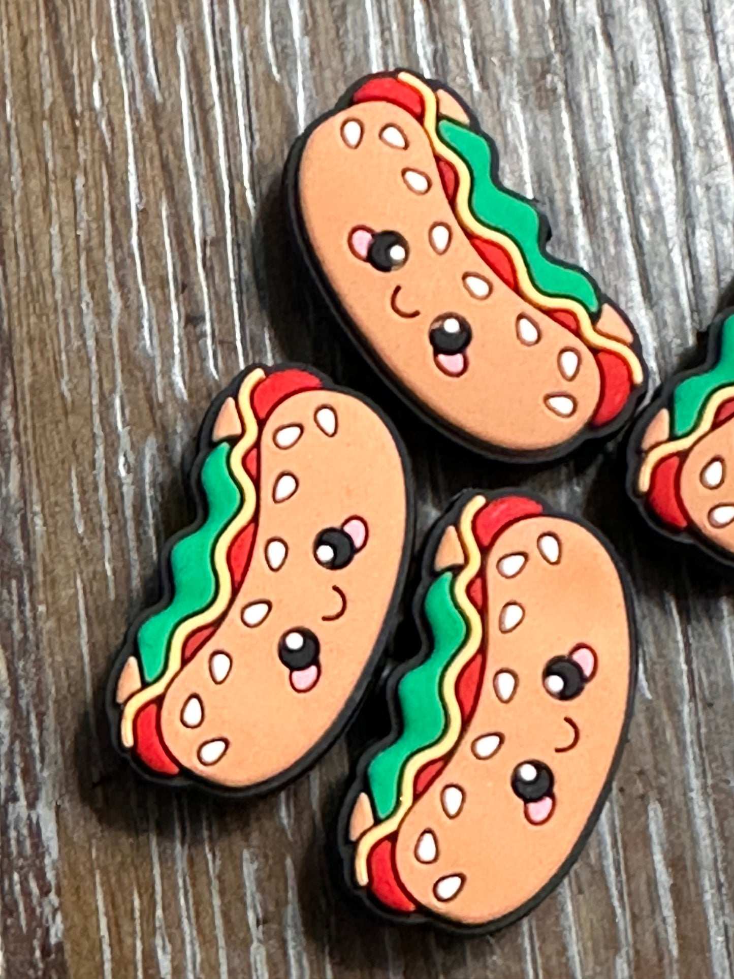 Hot dog focal bead/ silicone/ restaurant/ pen beading