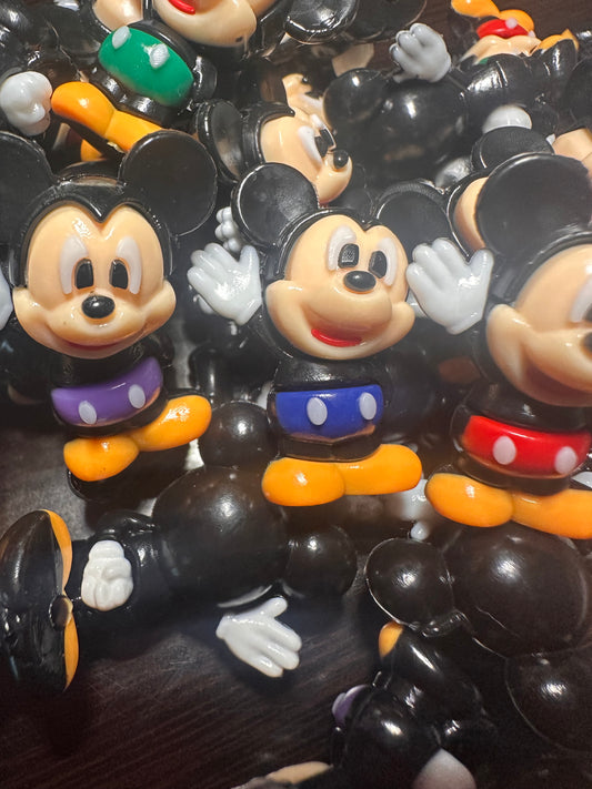 3D standing mouse focal bead/ set of ten (10) random pvc rubber focal  bead for pen beading/