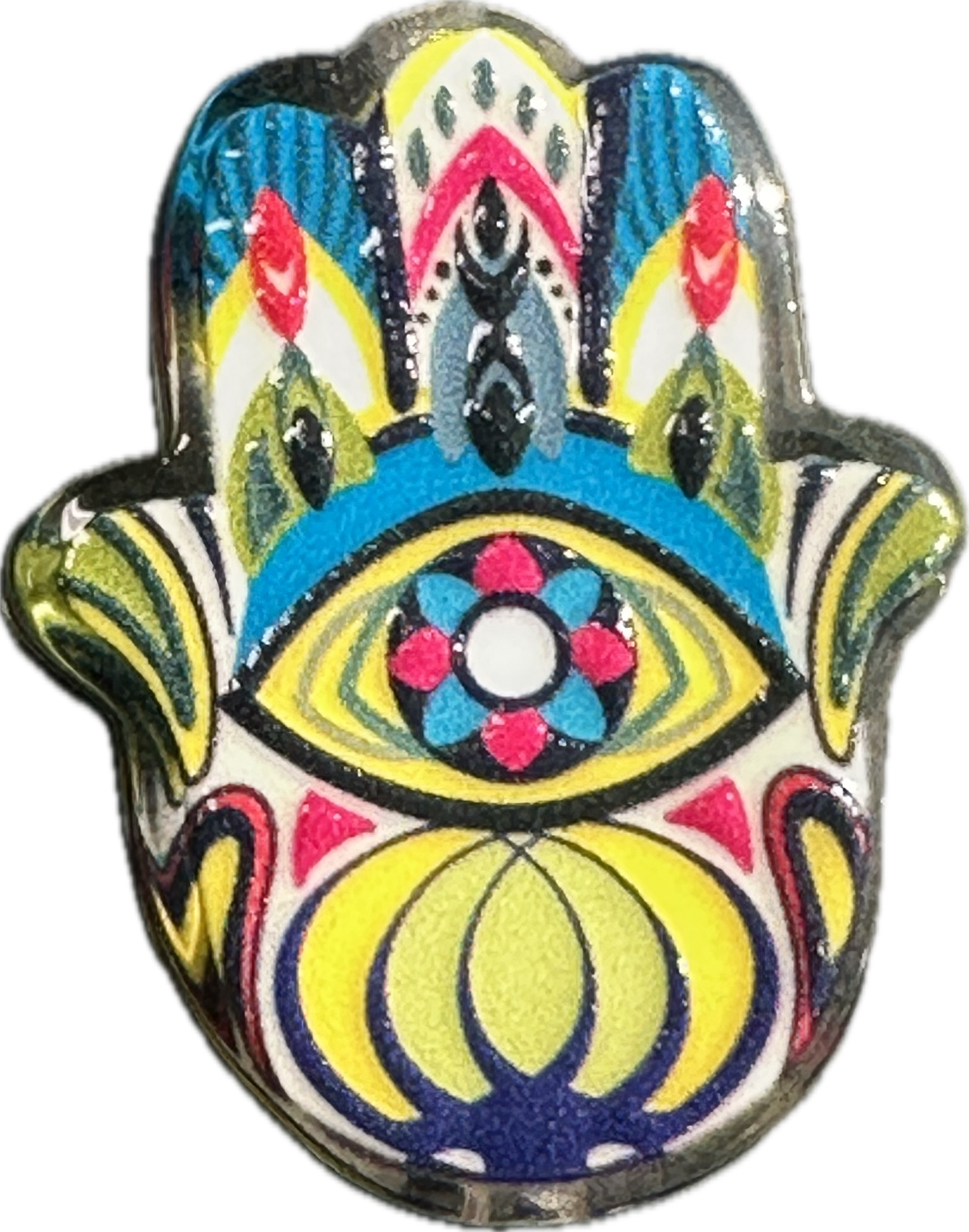 Hamsa acrylic focal bead- set of 2/ focal bead/ pen beading / keychain bead / Khamsa
