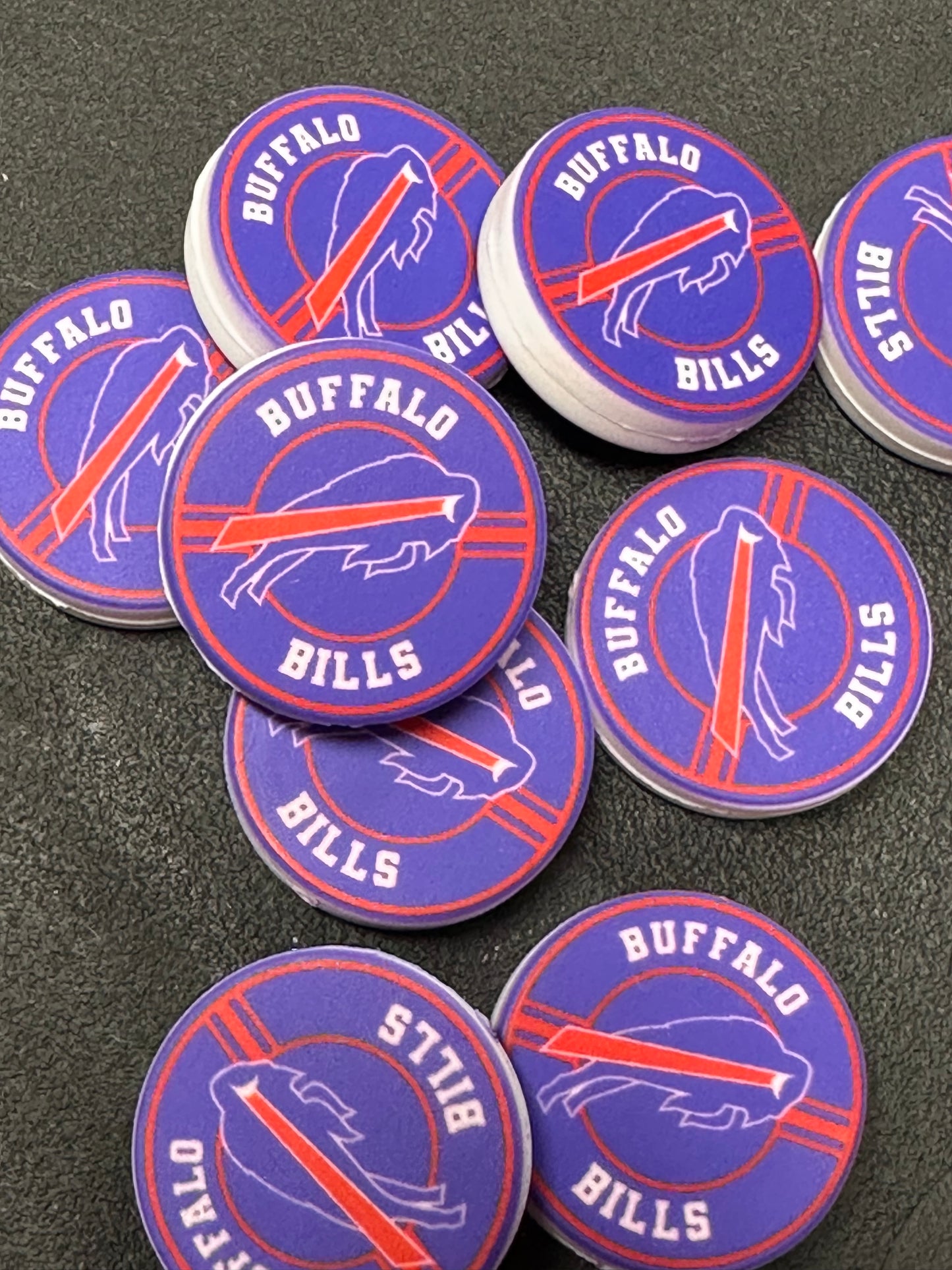 New Buffalo Bills focal bead/ silicone football bead for pens and keychains