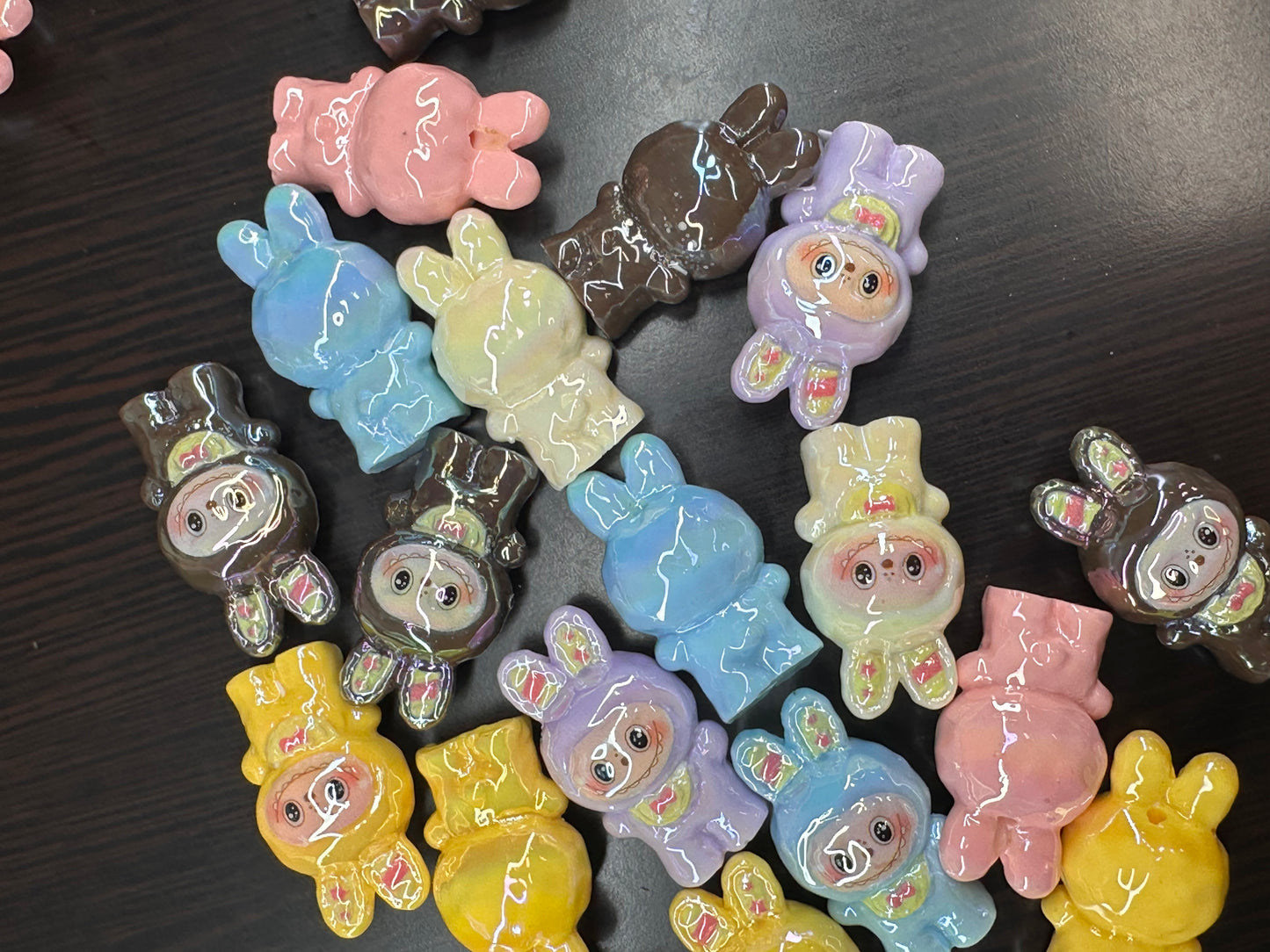 Labubu monster acrylic beads/ Five (5) beads included assorted colors/pen beading beads / keychain beads/ DIY