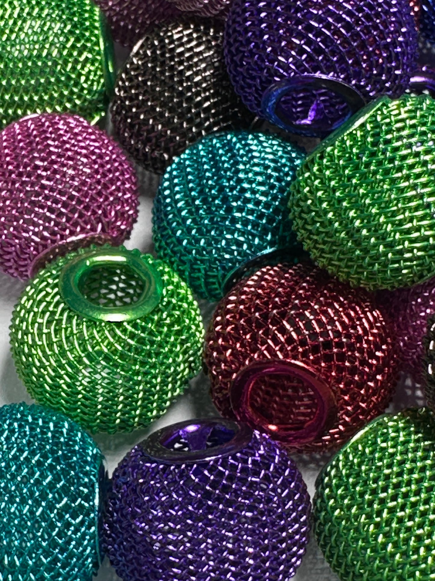 Metal spacer beads/ jewelry/ beadable pen beads/ keychain bead/ DIY/ approximately 12mm