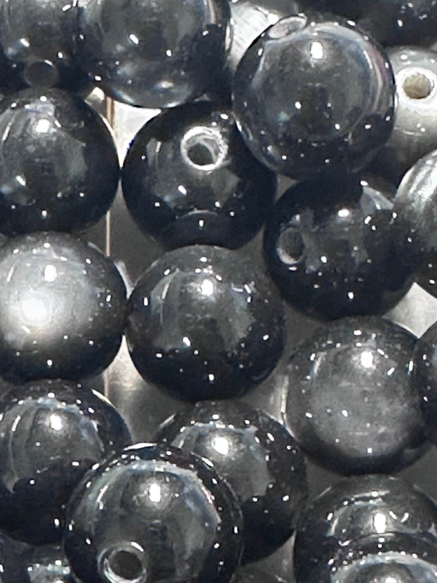 Black Cat Eye Beads – 10mm sold in sets of 10,25,or 50