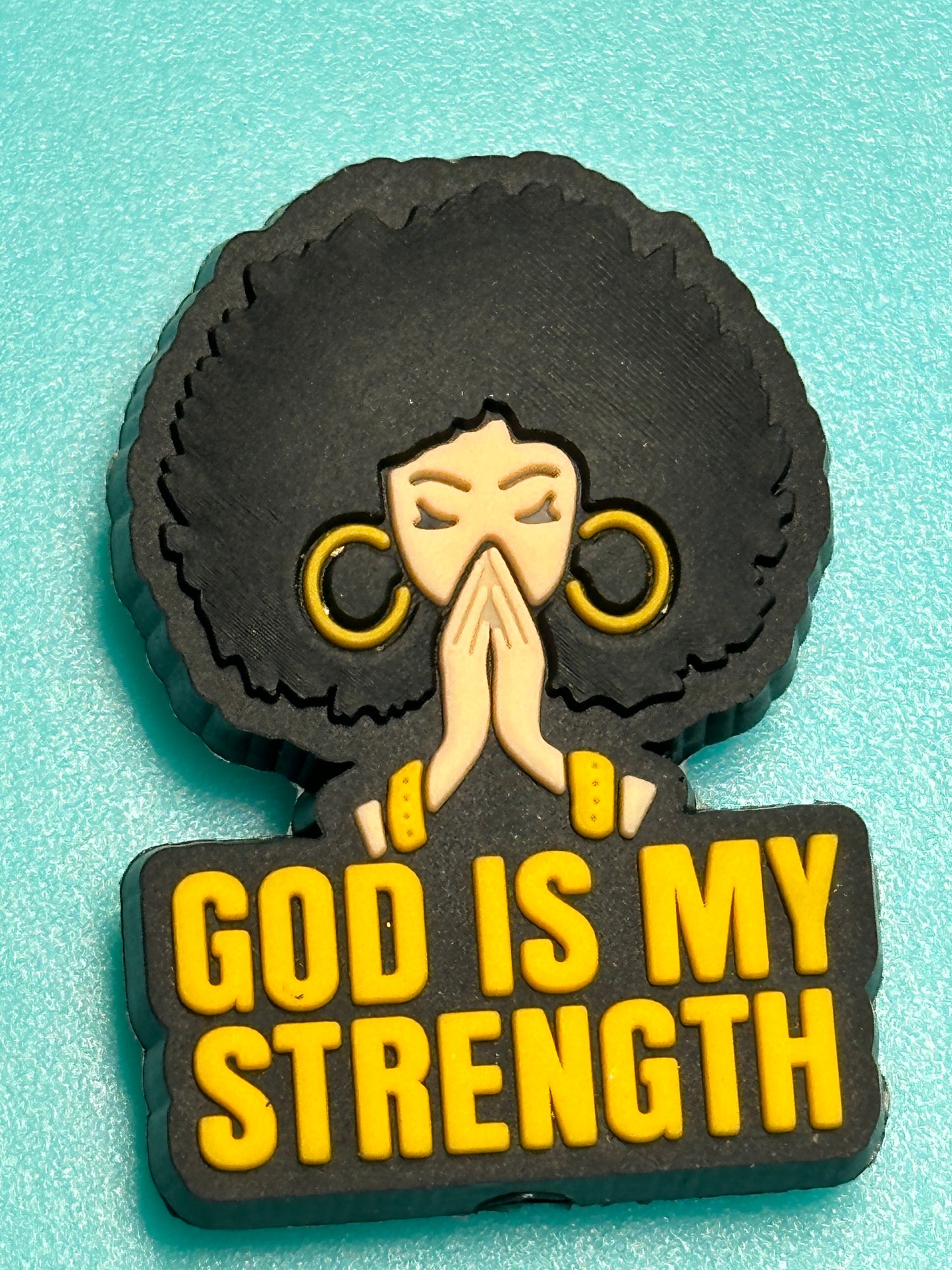 Black woman Focal Bead/ beadable pen/ Silicone bead/ keychain bead/DIY/Bible verse/ God