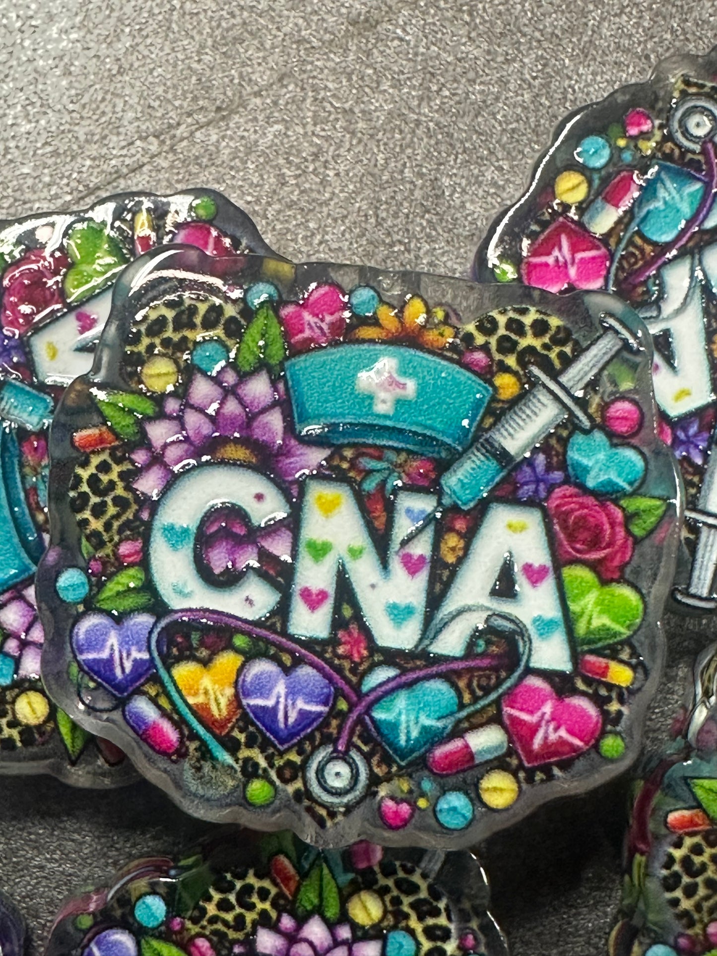 CNA Nurse acrylic focal bead- set of 2/ focal bead/ pen beading / keychain bead/