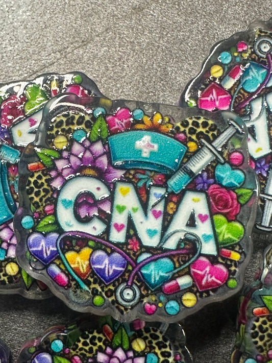 CNA Nurse acrylic focal bead- set of 2/ focal bead/ pen beading / keychain bead/