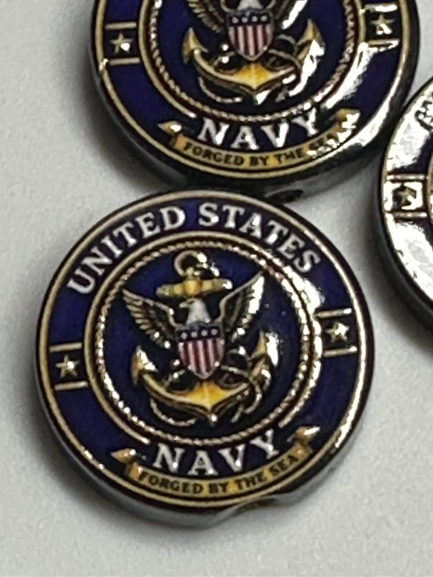 Navy Veteran acrylic focal bead- set of 2/ focal bead/ pen beading / keychain bead/ military/ patriotic / serving your country