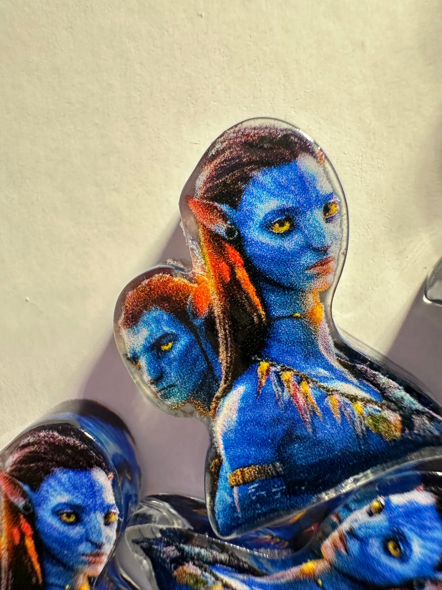 Blue people acrylic focal bead- set of 2/ focal bead/ pen beading / keychain bead/blue girl