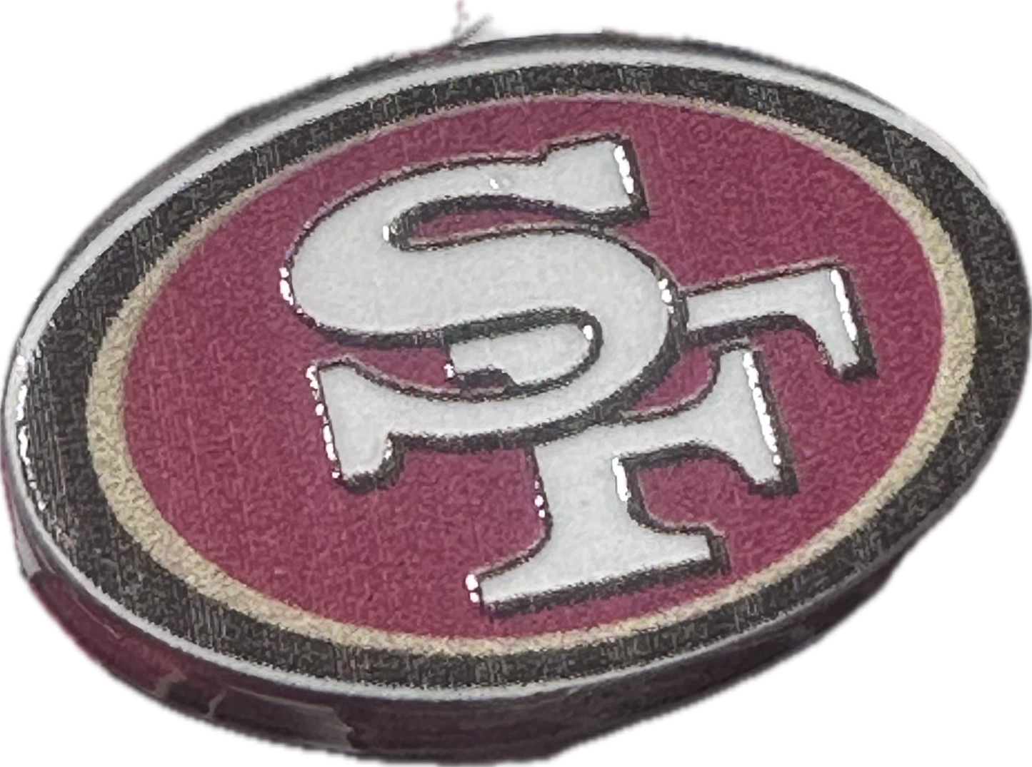 NEW San Francisco oval acrylic focal bead- set of 2/ focal bead/ pen beading / keychain/Football