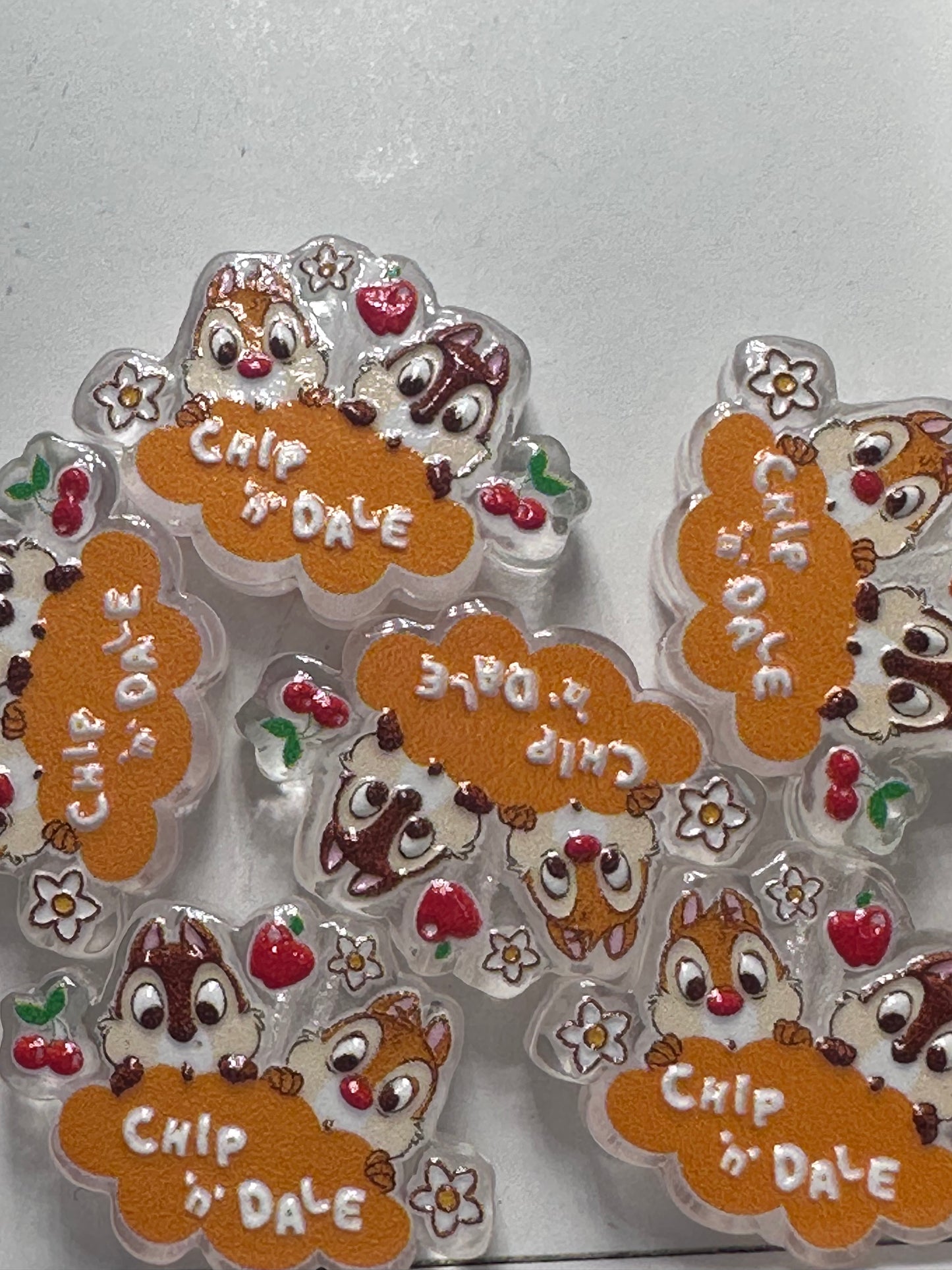 Acrylic focal bead- set of 2/ focal bead/ pen beading / keychain bead