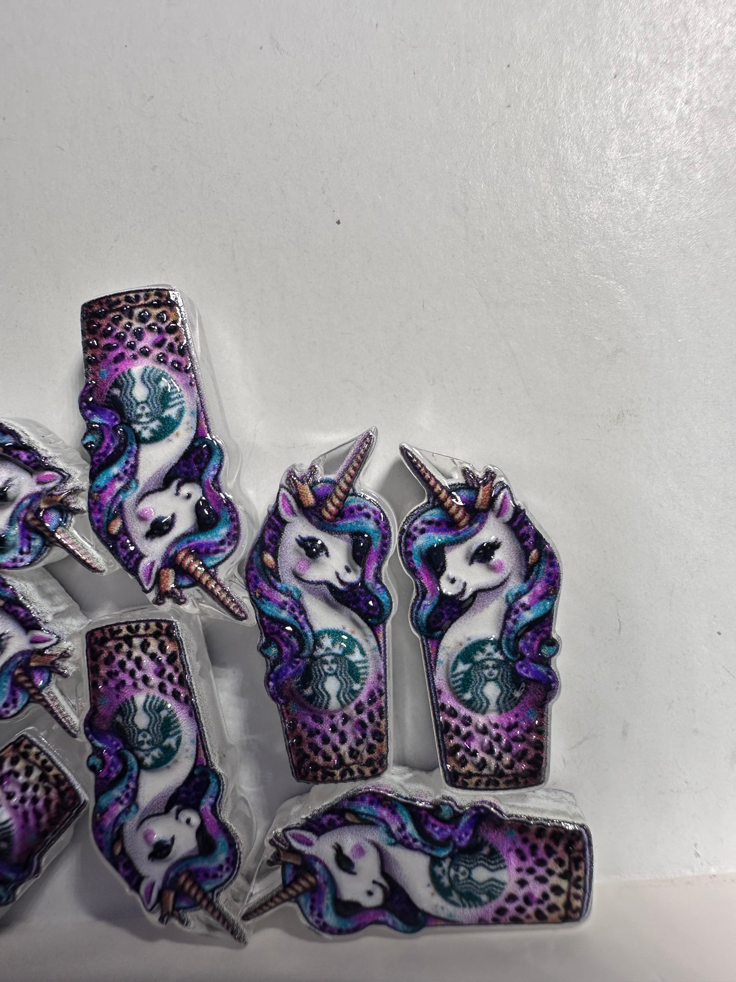 Unicorn acrylic focal bead- set of 2/ focal bead/ pen beading / keychain bead
