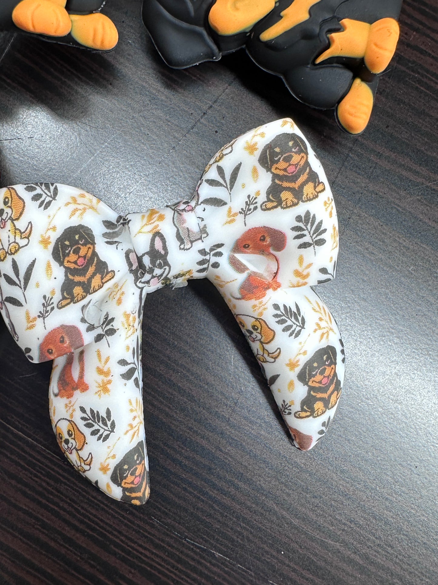 3D Dog silicone focal beads Golden Retriever, Pit Bull, Beagle, Rottweiler, Coon Hound, Frenchie - matching hoop and round beads