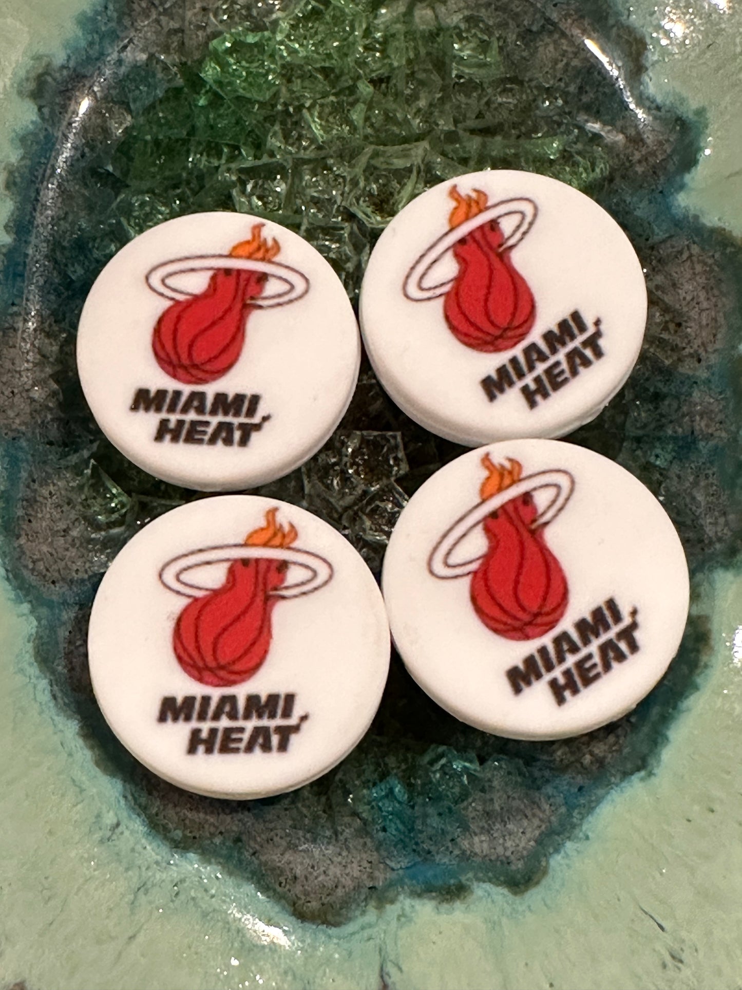 Miami Heat focal bead / basketball