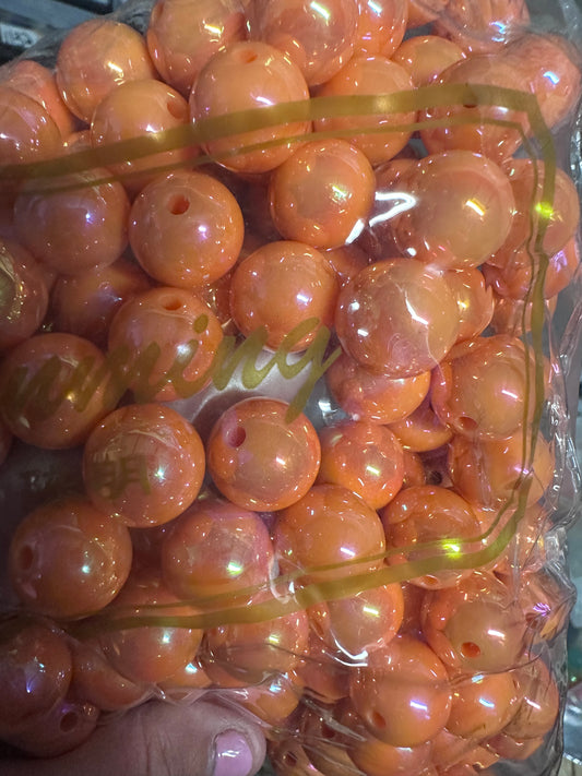 Light Orange full bag of 200 jelly beads/ 16 mm / UV coated