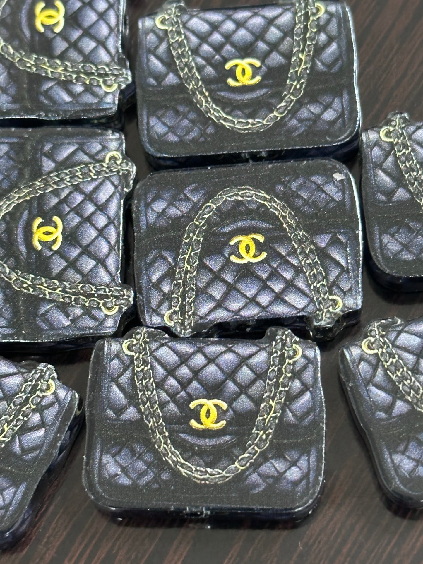 Fancy purse acrylic focal bead- set of 2 -one of each color/ focal bead/ pen beading / keychain bead/handbag