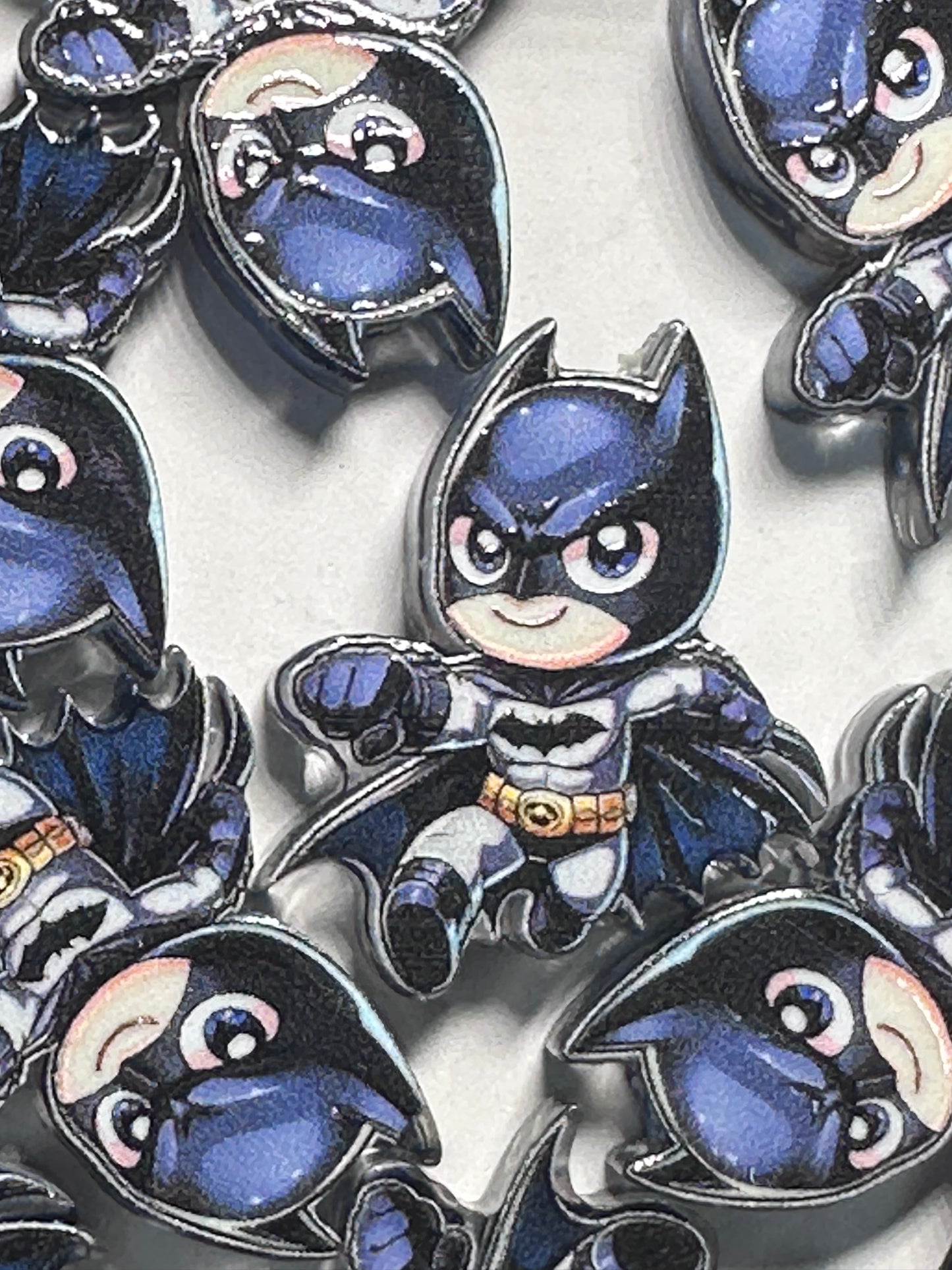 Black mask guy acrylic focal bead- set of 2/ focal bead/ pen beading / keychain bead /