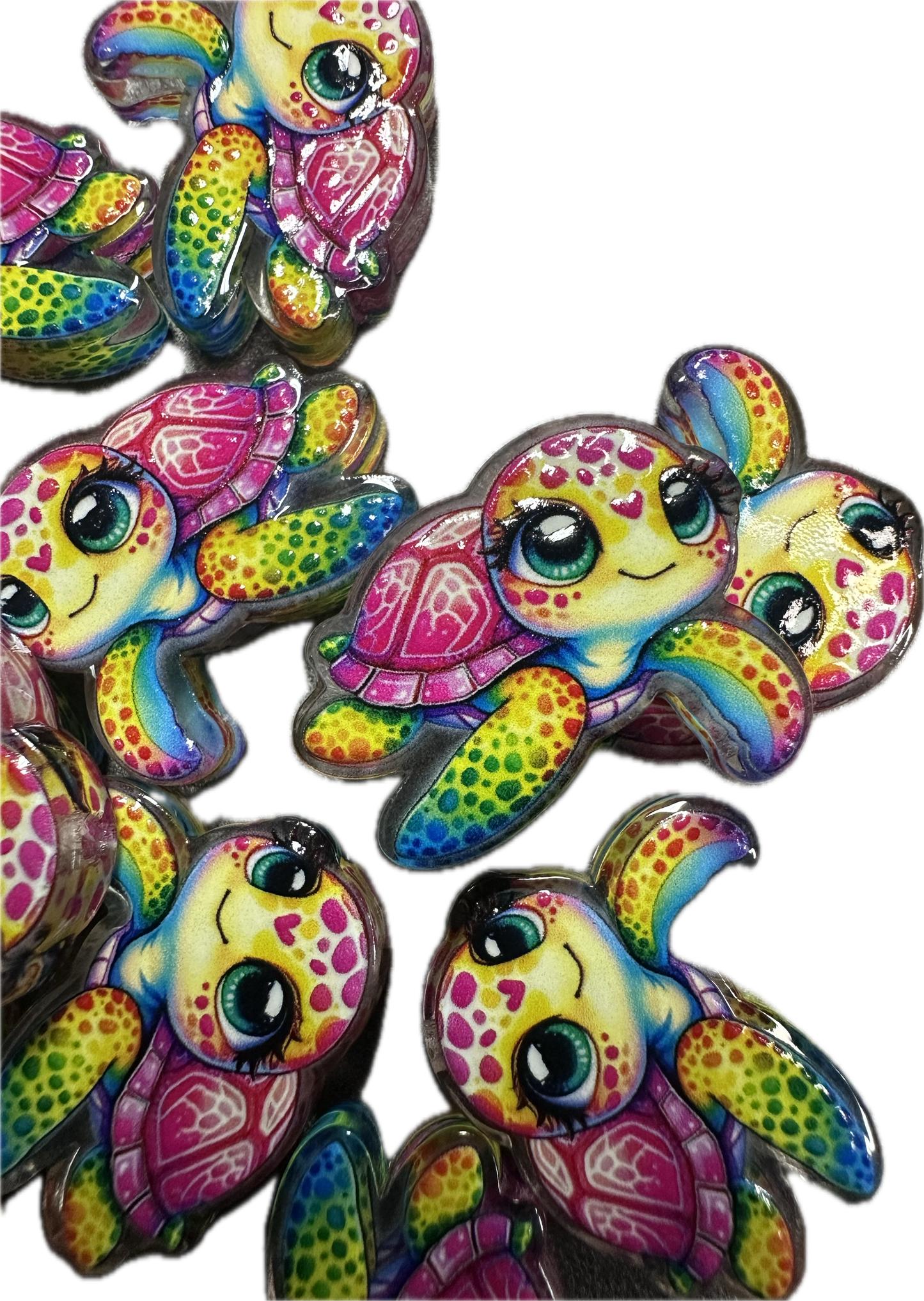 Sea Turtle acrylic focal bead- set of 2/ focal bead/ pen beading / keychain bead/ ocean life - sea life