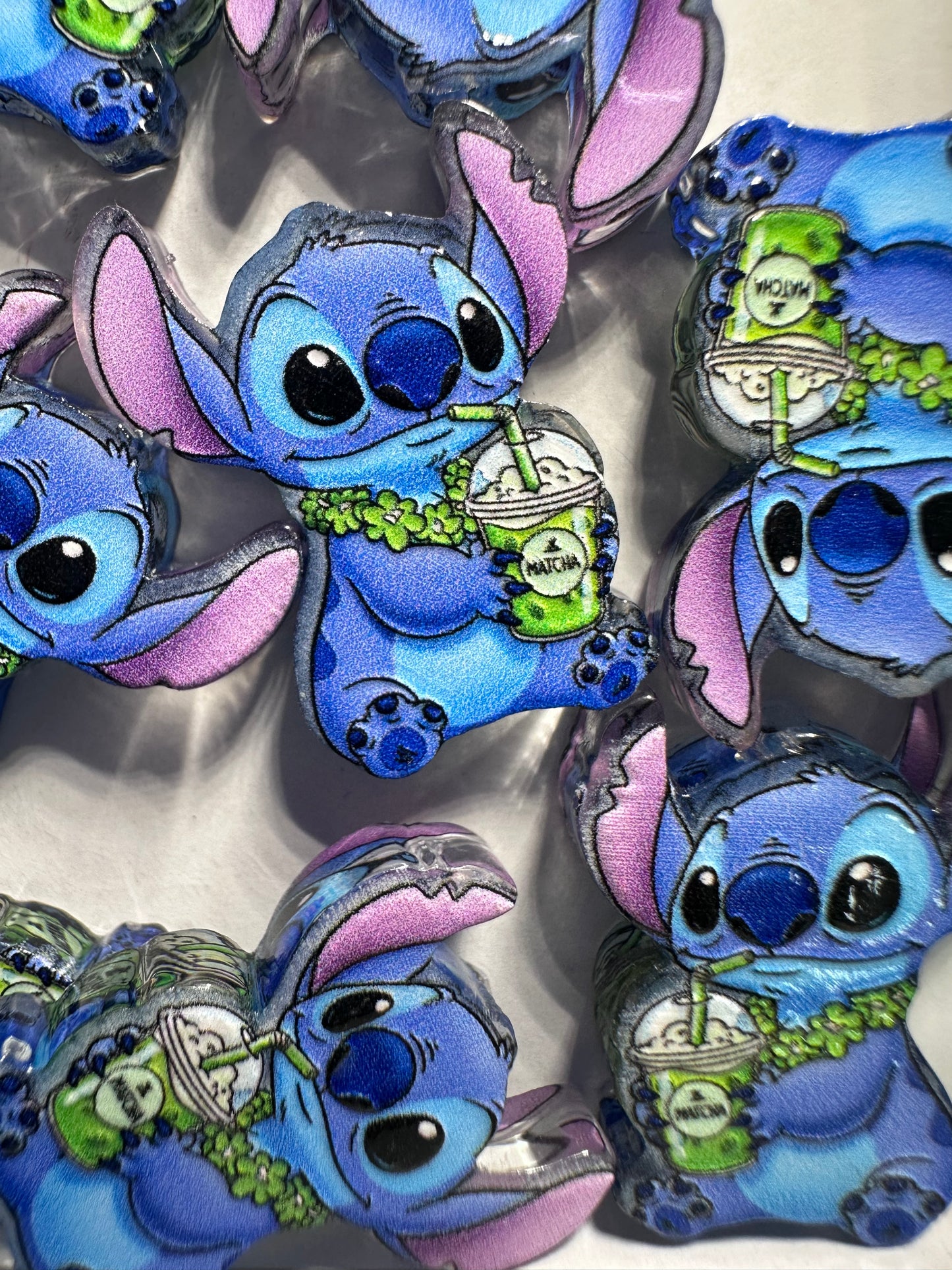 Blue guy acrylic focal bead- set of 2/ focal bead/ pen beading / keychain bead/Aloha