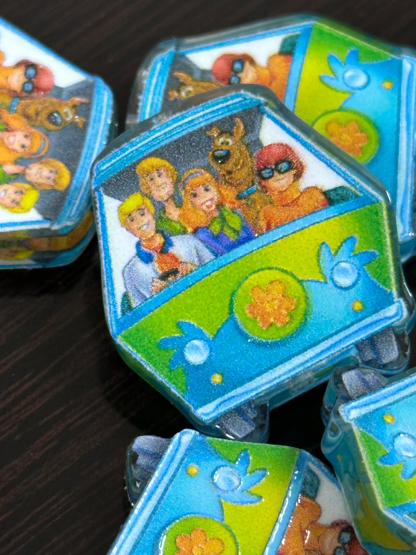 Mystery van acrylic focal bead- set of 2/ focal bead/ pen beading / keychain bead