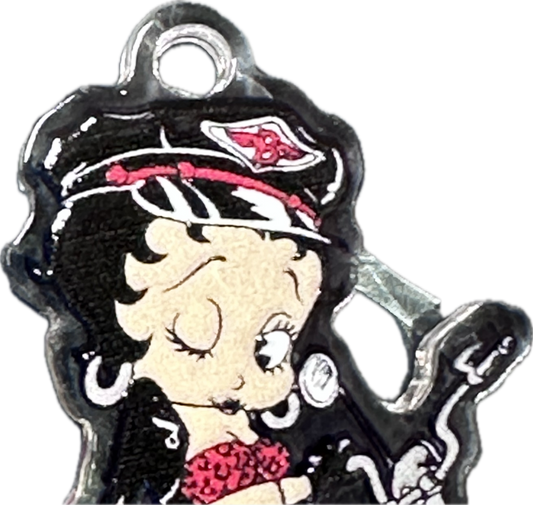 Girl on motorcycle Acrylic Pendants – Pendant charms for DIY Crafts (Set of 5)