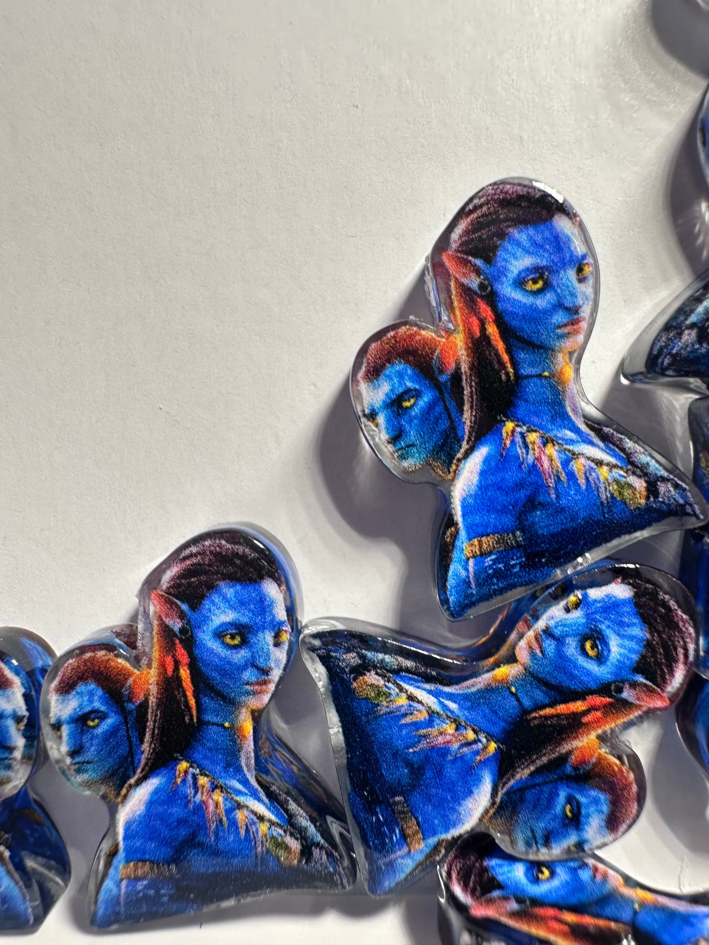 Blue people acrylic focal bead- set of 2/ focal bead/ pen beading / keychain bead/blue girl