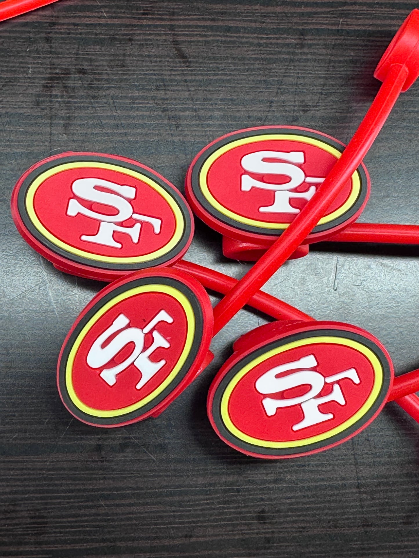 SF Sports straw toppers/ fits 30-40 oz tumbler cups/Show your fave team on your Stanley/Fathers Day gift