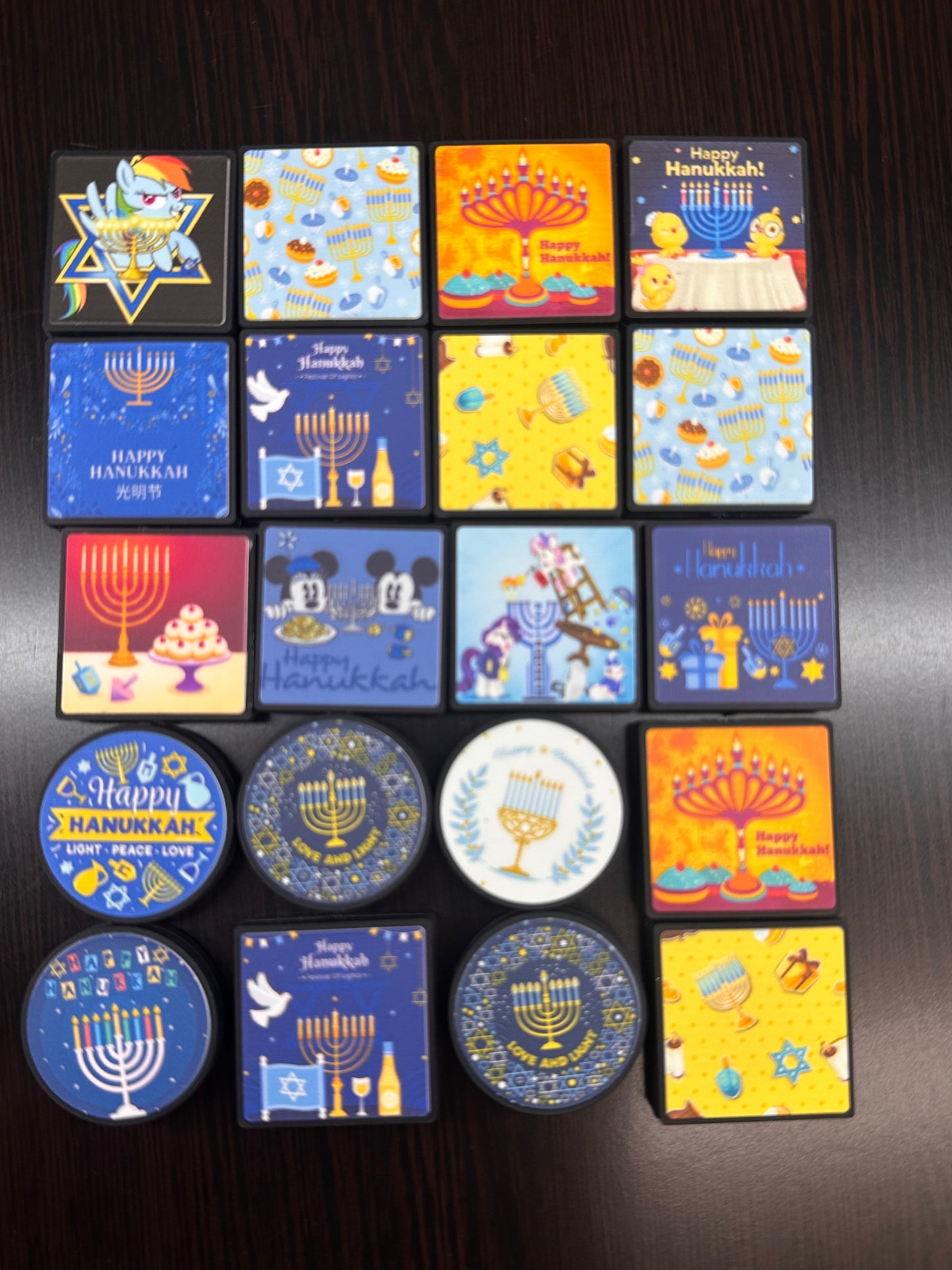 Hanukkah Focal Bead/ beadable pen/ Silicone  bead/ keychain bead/