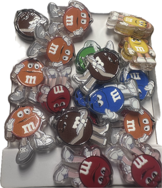 Candy acrylic focal bead- set of 2/ focal bead/ pen beading / keychain bead / Colorful chocolate candy